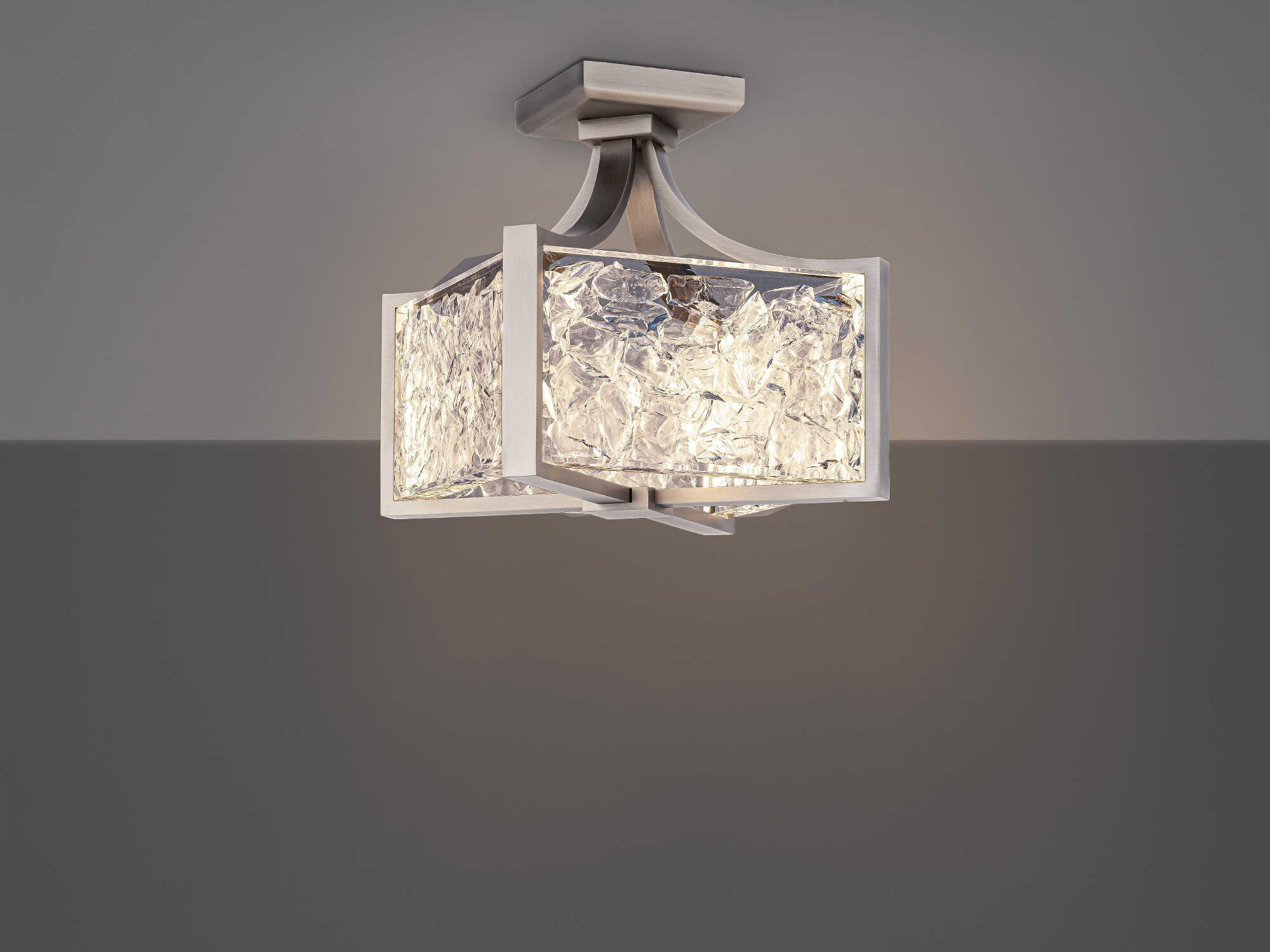 Modern Forms Emblem 1-Light Brushed Nickel Semi Flush Mount