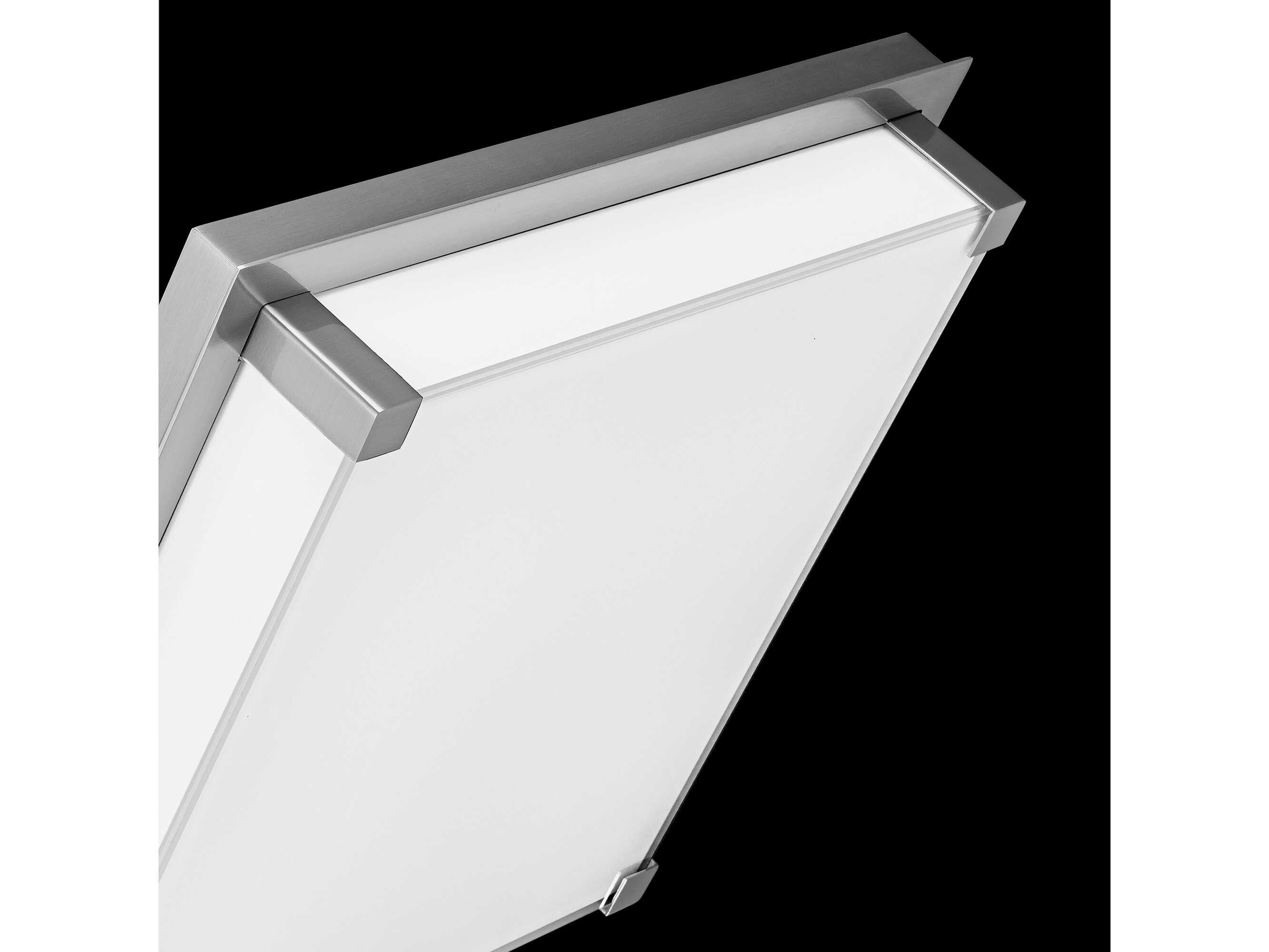 Modern Forms Polar 1-Light Brushed Nickel Glass LED Geometric Flush Mount