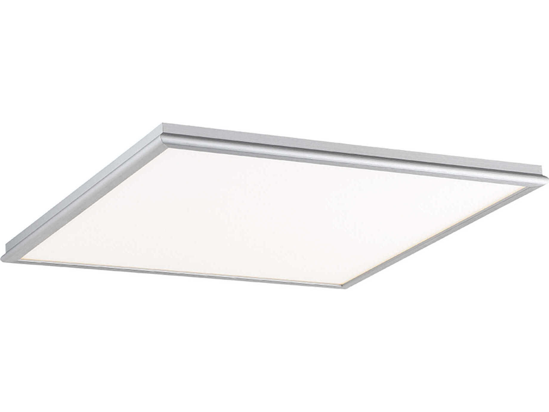 Modern Forms Neo 1-Light Brushed Aluminum Silver Glass LED Geometric Flush Mount