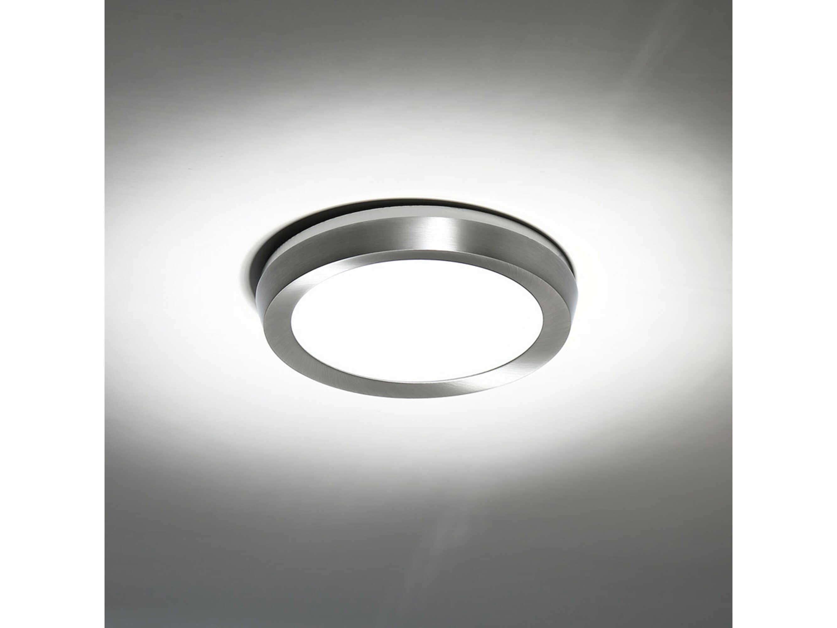 Modern Forms Argo 1-Light Brushed Nickel LED Round Flush Mount