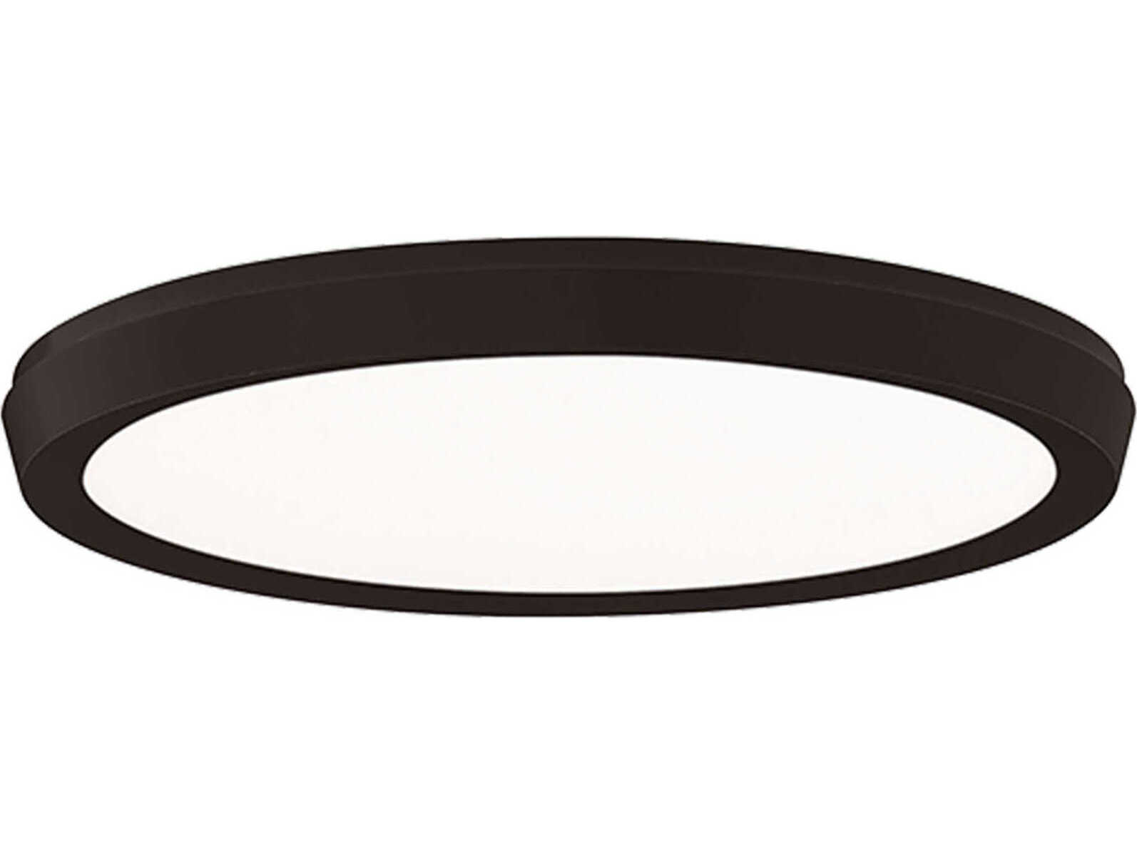 Modern Forms Argo 1-Light Black LED Round Flush Mount