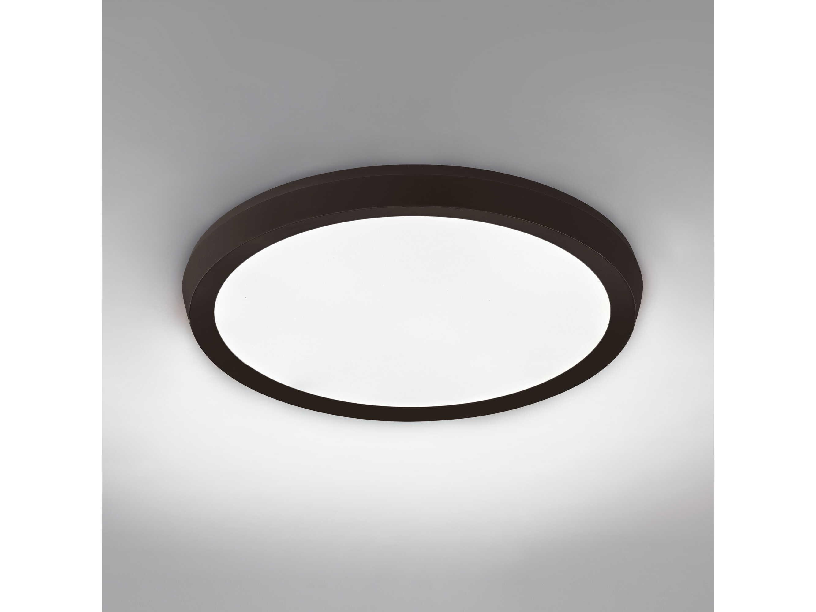 Modern Forms Argo 1-Light Black LED Round Flush Mount