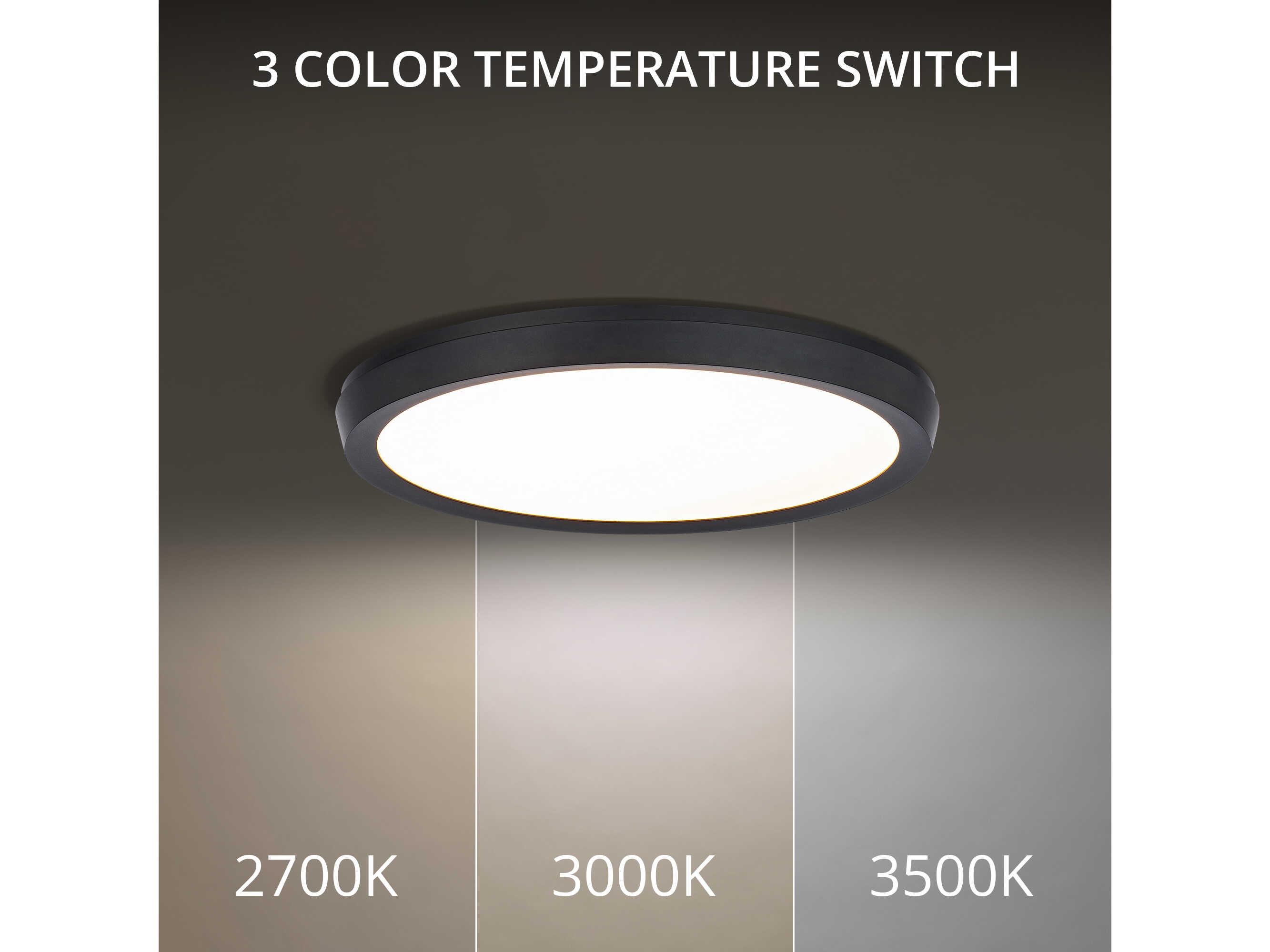 Modern Forms Argo 1-Light Black LED Round Flush Mount