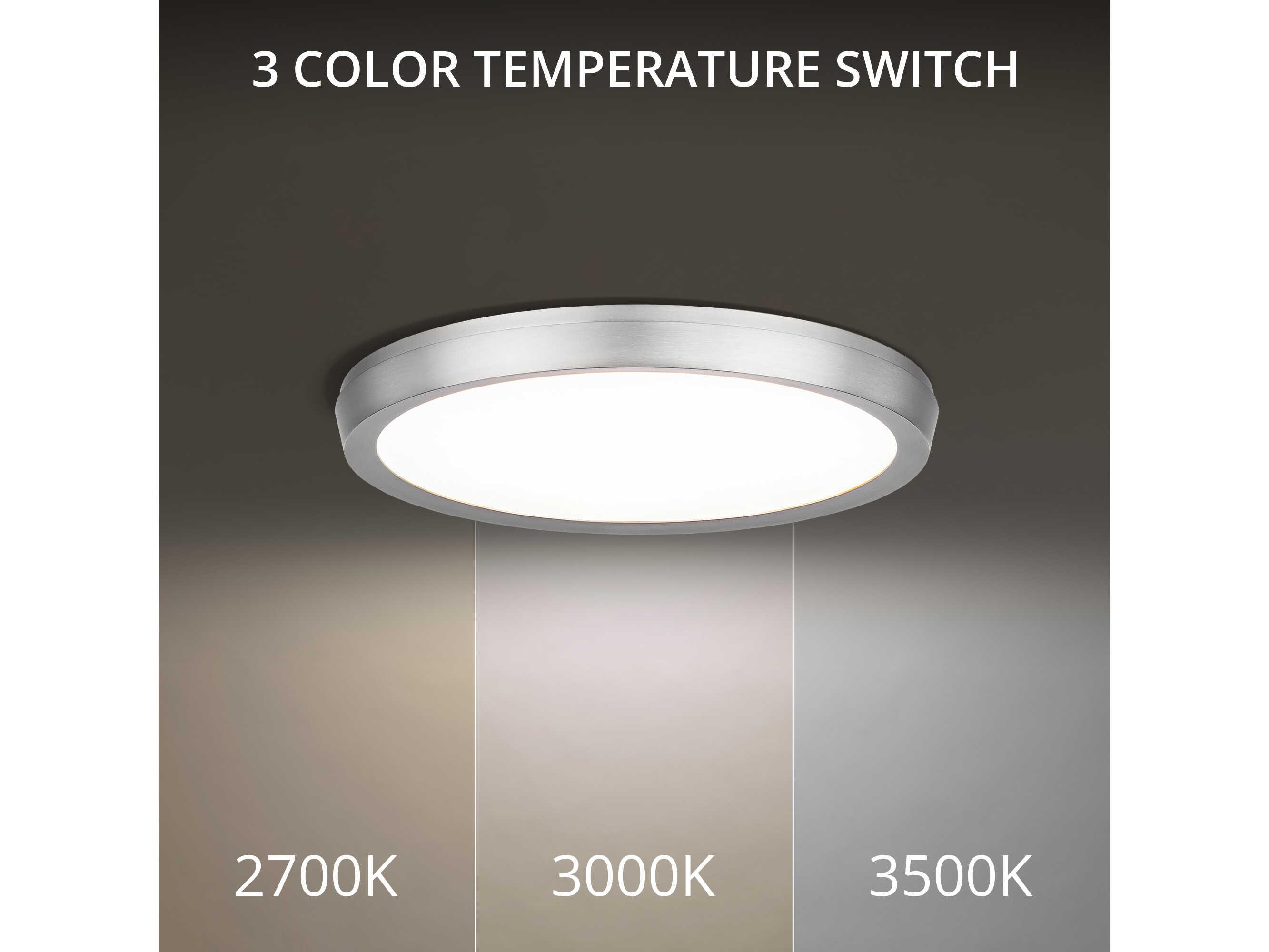 Modern Forms Argo 1-Light Brushed Nickel LED Round Flush Mount