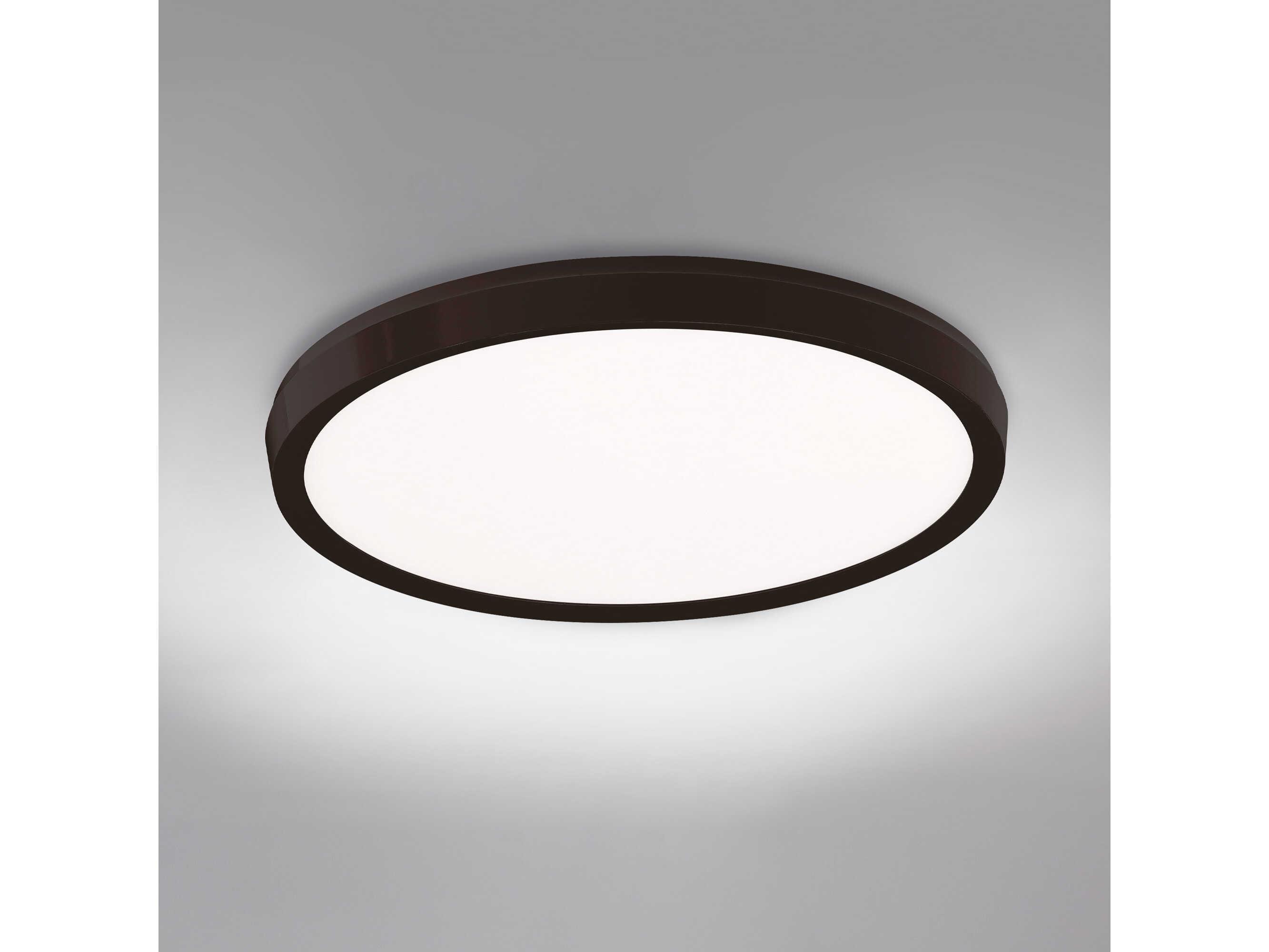 Modern Forms Argo 1-Light Black LED Round Flush Mount