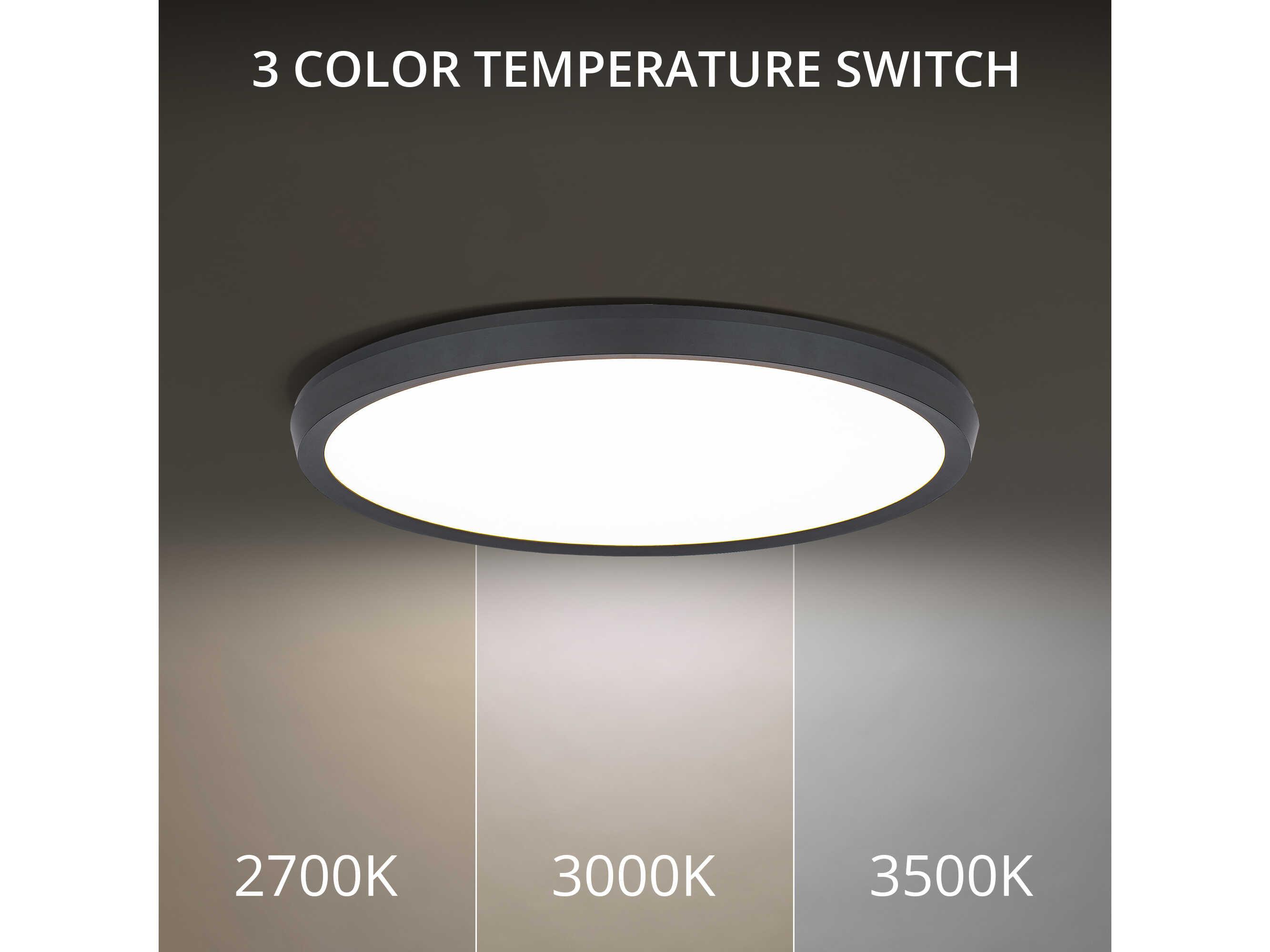 Modern Forms Argo 1-Light Black LED Round Flush Mount