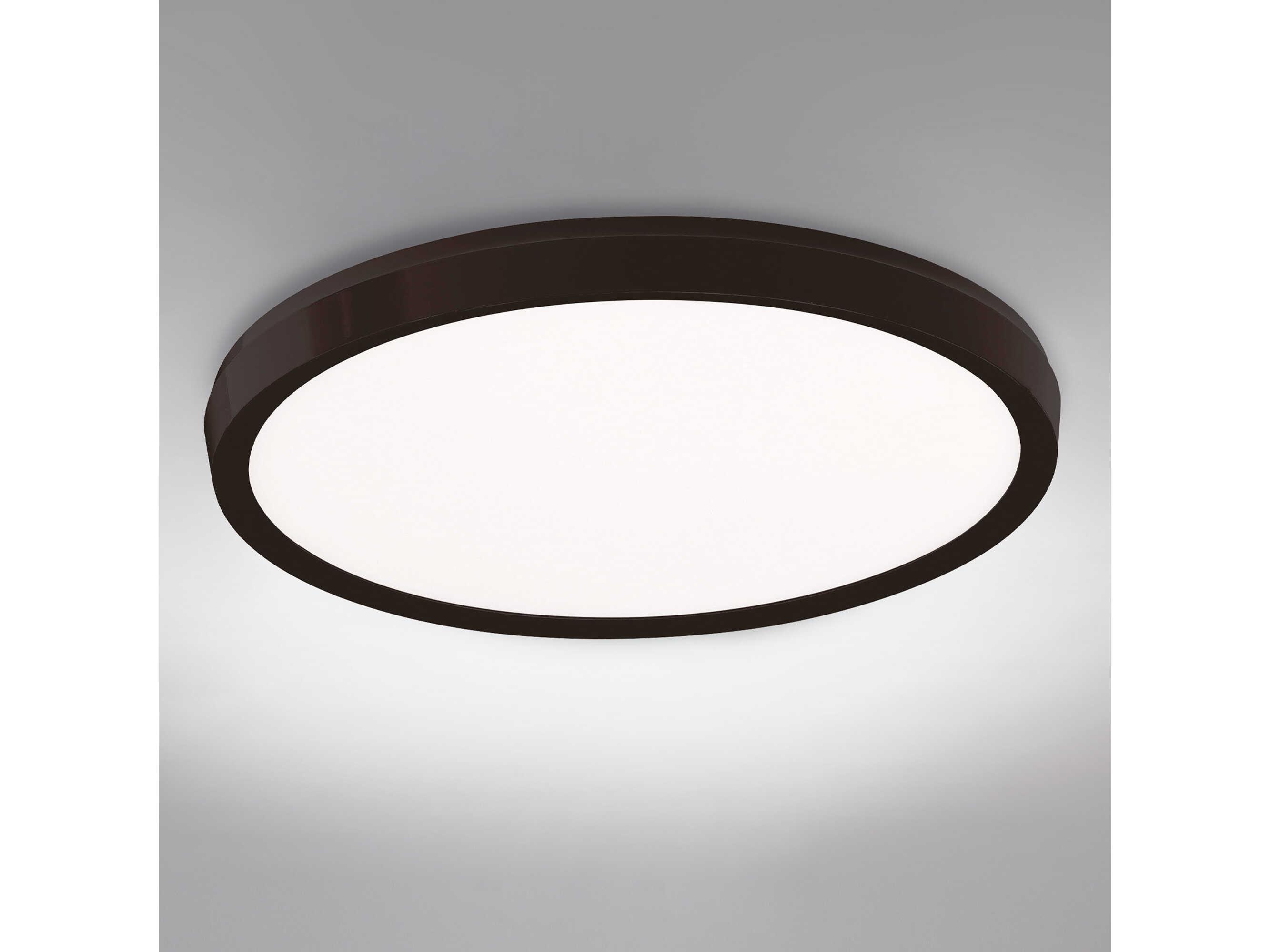 Modern Forms Argo 1-Light Black LED Round Flush Mount