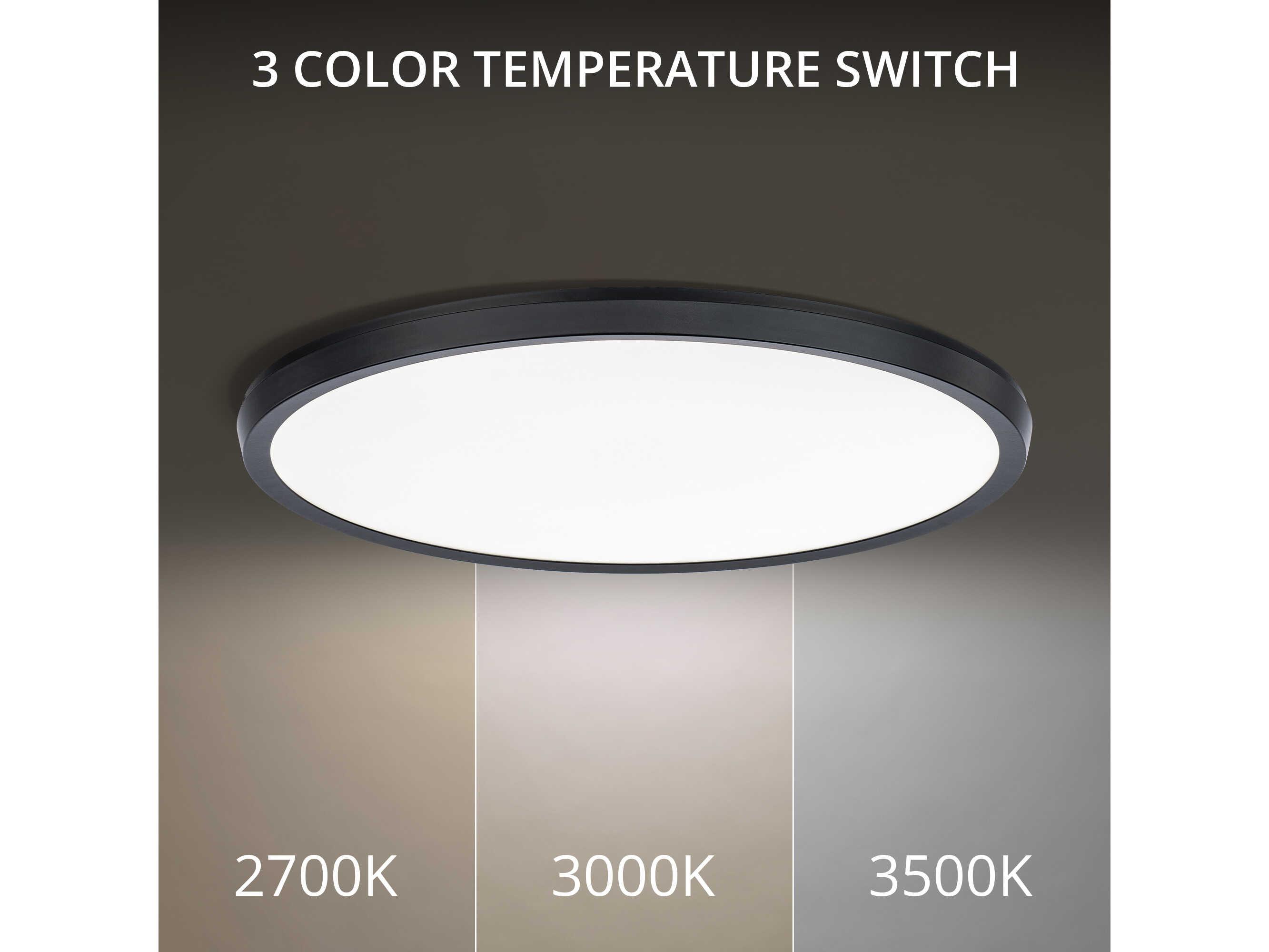 Modern Forms Argo 1-Light Black LED Round Flush Mount