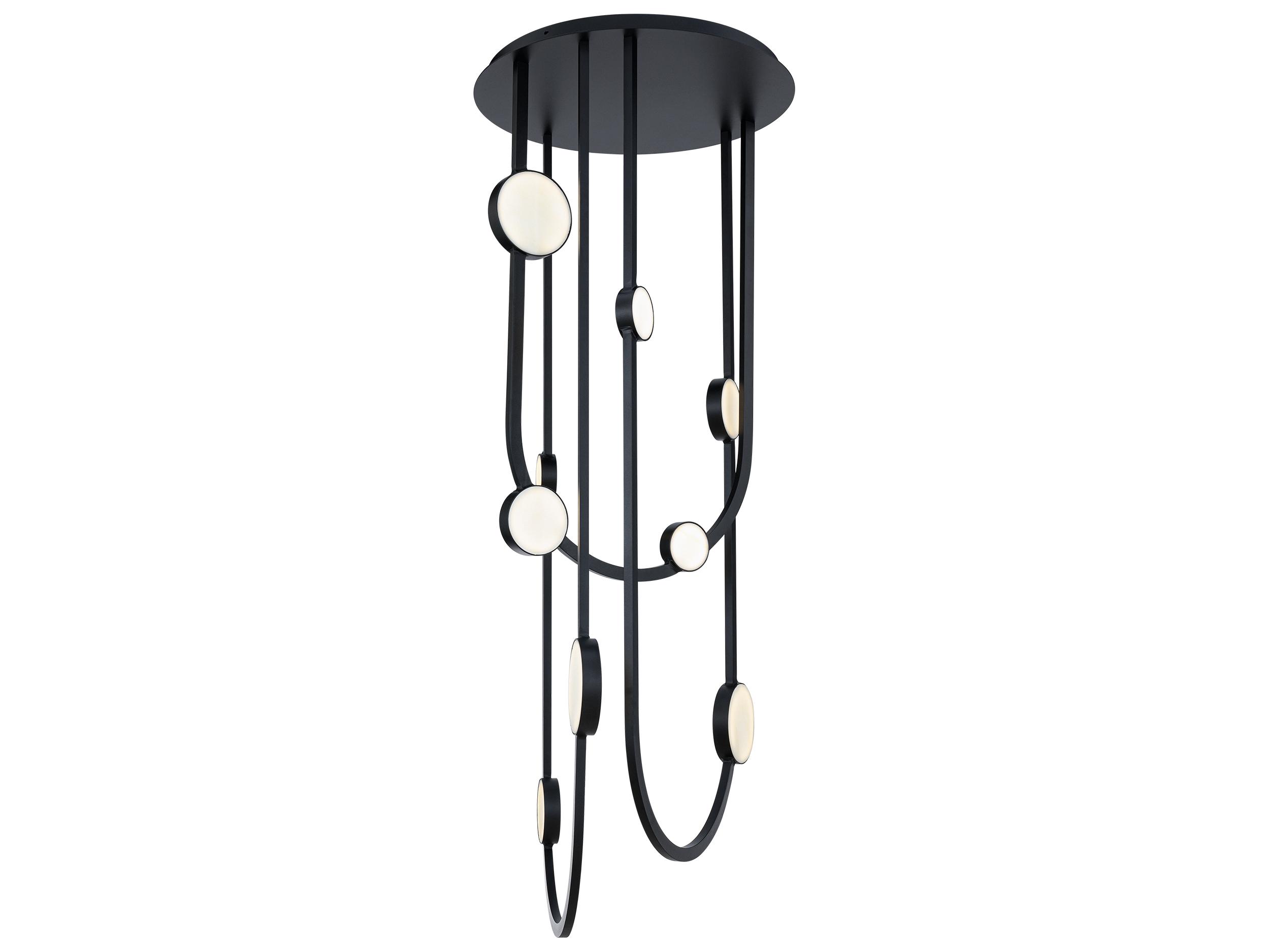 Modern Forms Tableau 10-Light Black Linear Semi Flush Mount