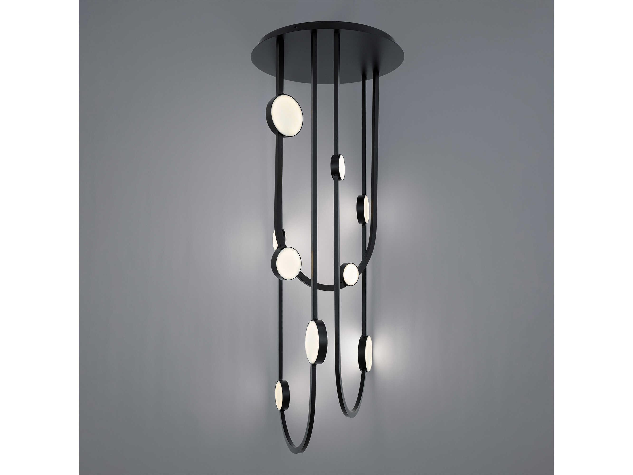 Modern Forms Tableau 10-Light Black Linear Semi Flush Mount