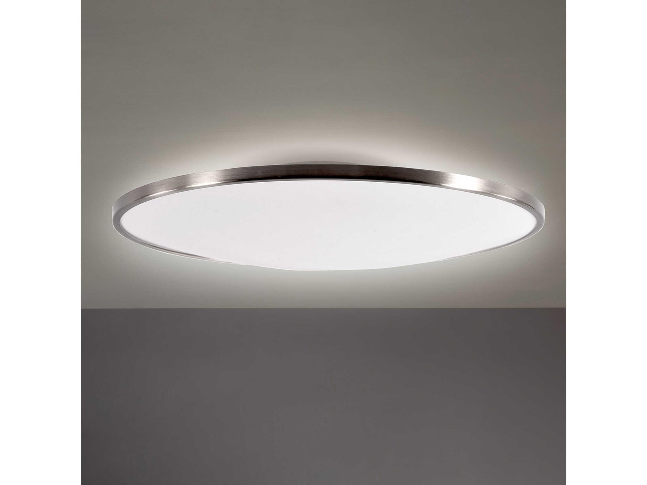 Modern Forms Puck 1-Light Brushed Nickel LED Round Flush Mount