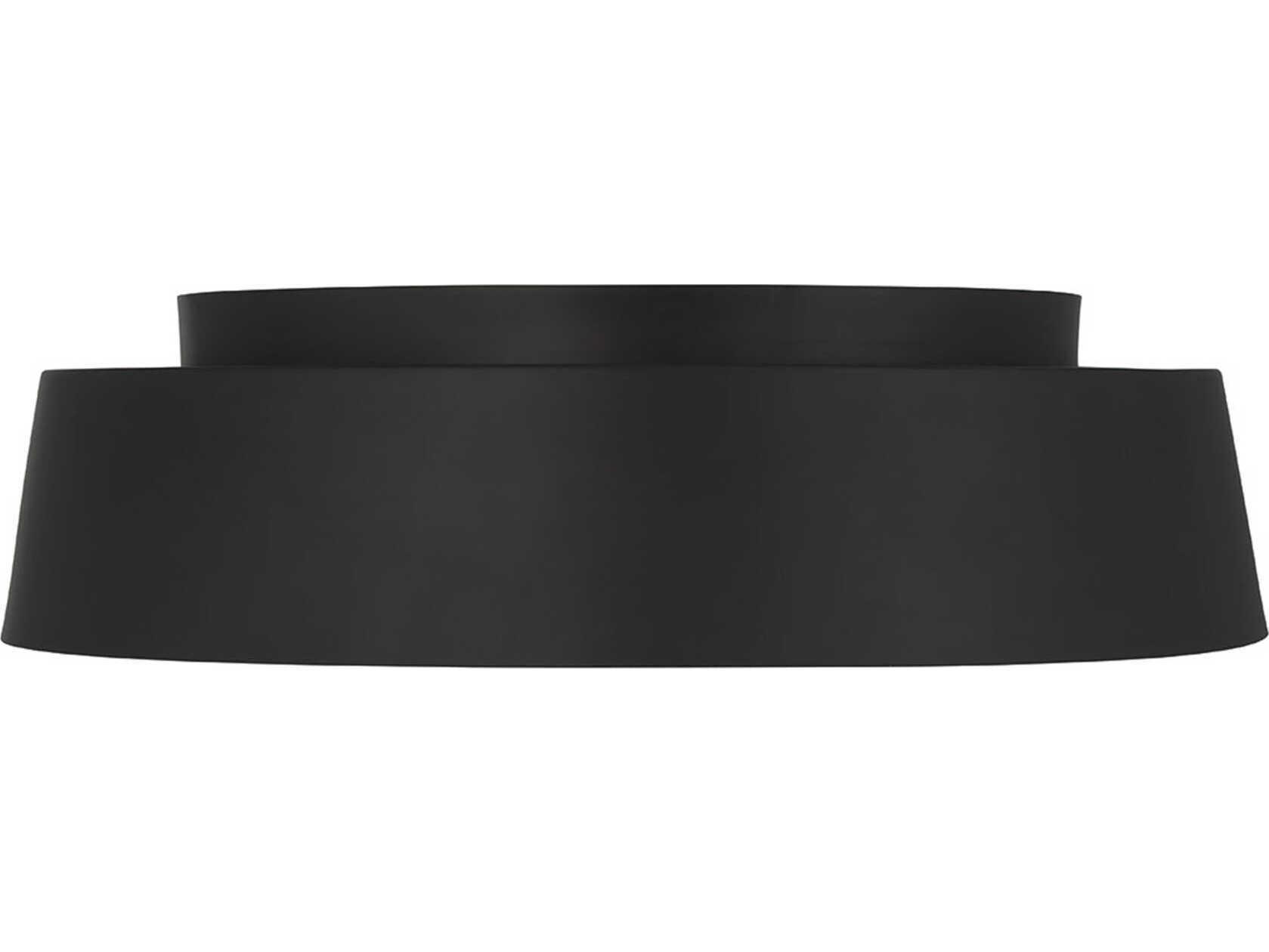 Modern Forms Gilt 1-Light Black Gold Leaf LED Round Flush Mount