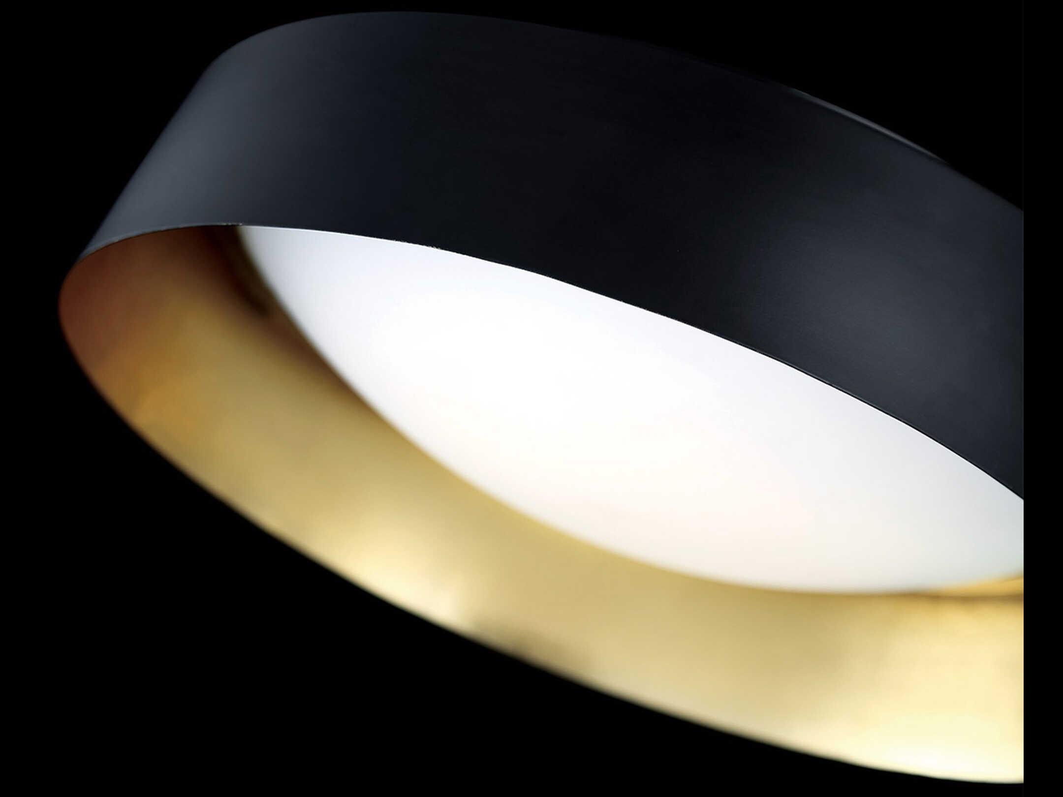 Modern Forms Gilt 1-Light Black Gold Leaf LED Round Flush Mount