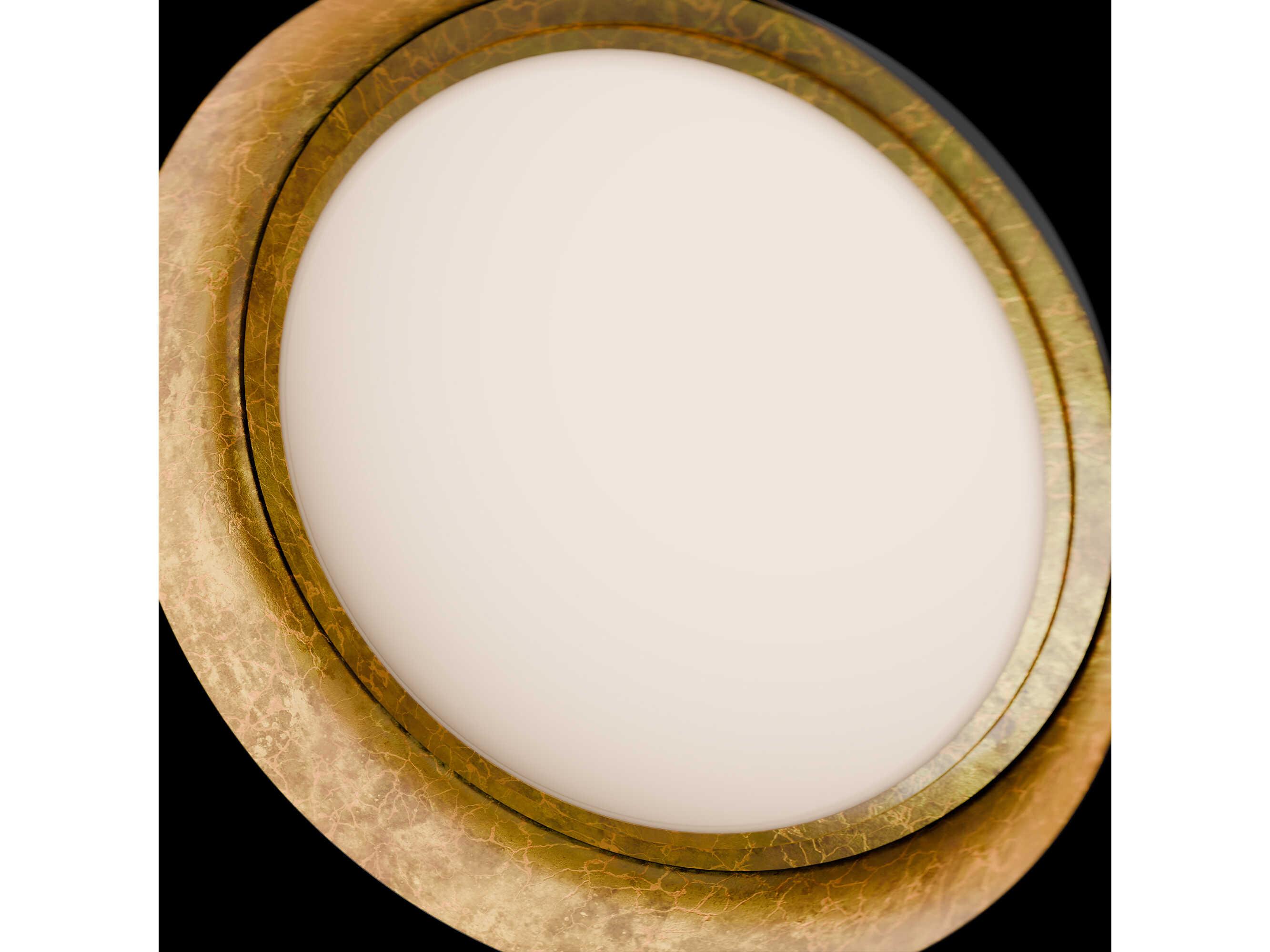 Modern Forms Gilt 1-Light Bronze Gold Leaf Black Round Flush Mount