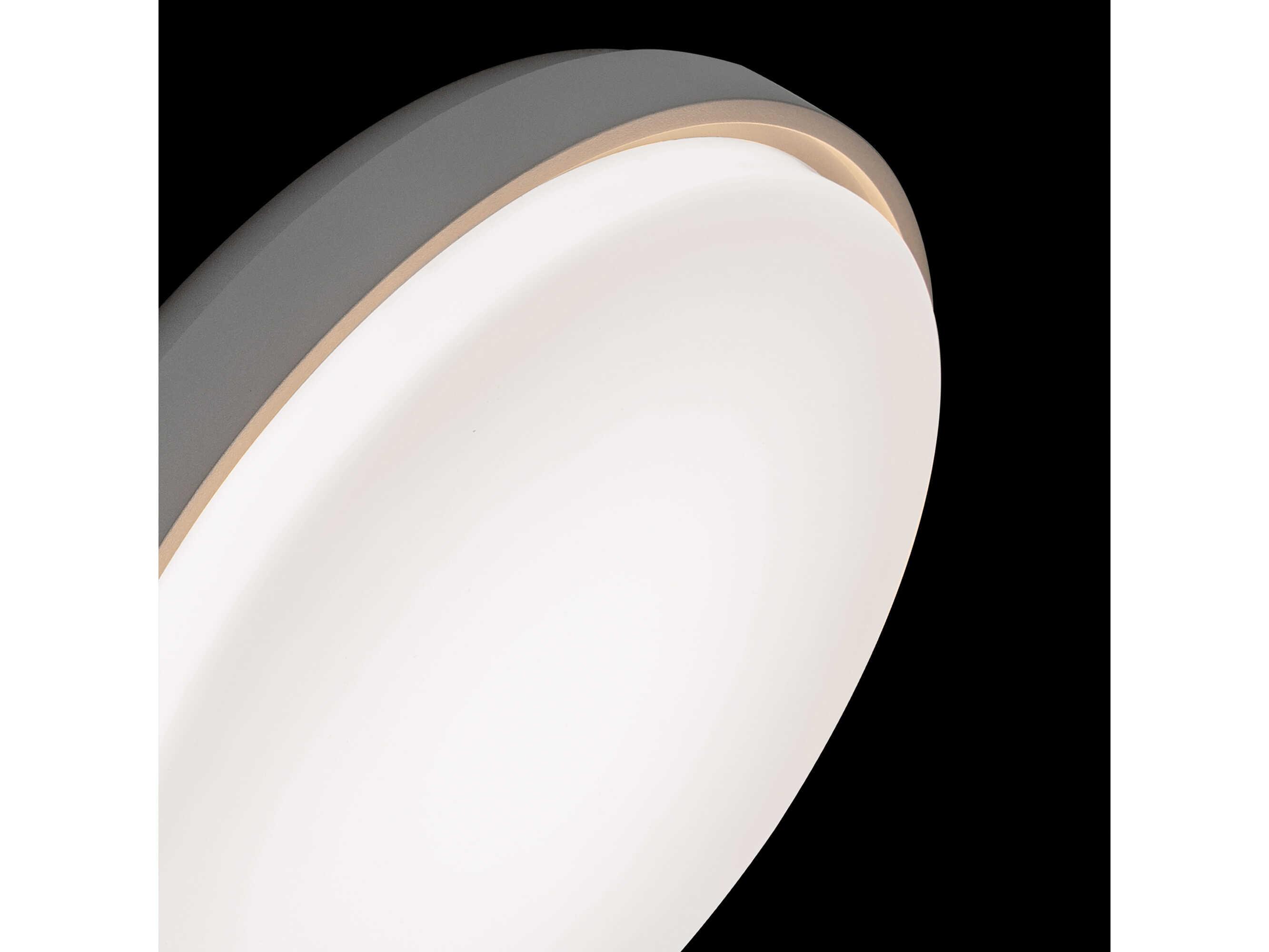 Modern Forms Zenith 1-Light Titanium White Glass LED Round Flush Mount