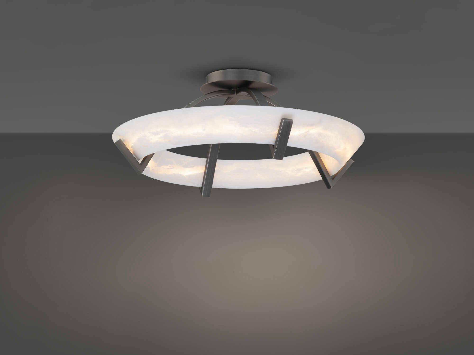 Modern Forms Copa 1-Light Antique Nickel Round Semi Flush Mount
