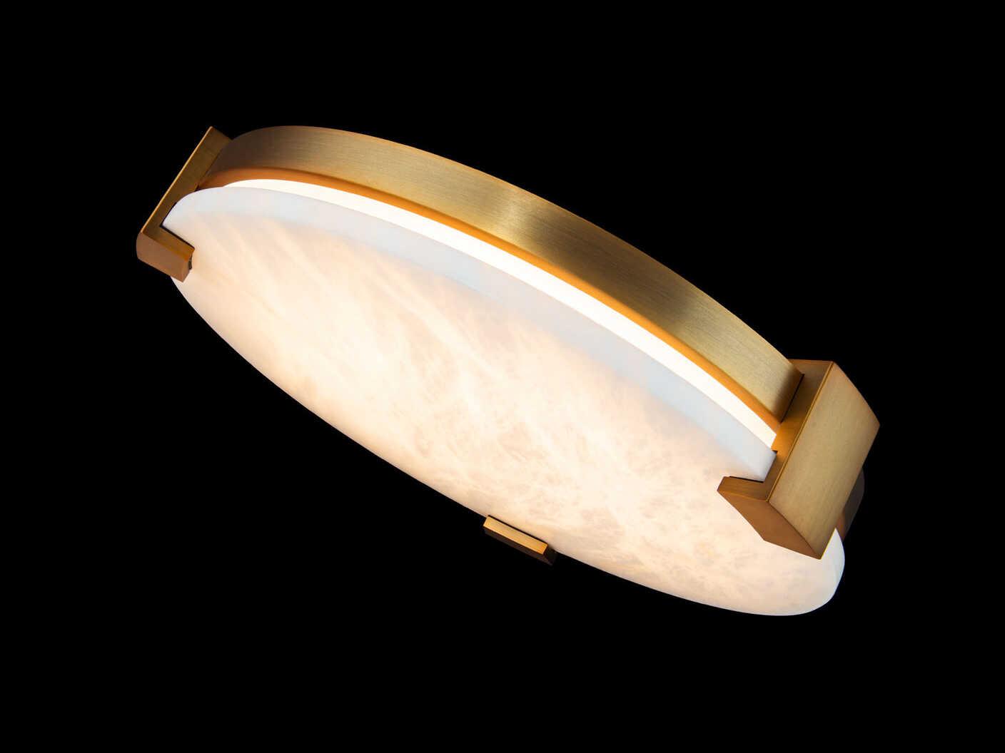 Modern Forms Catalonia 1-Light Aged Brass LED Round Flush Mount