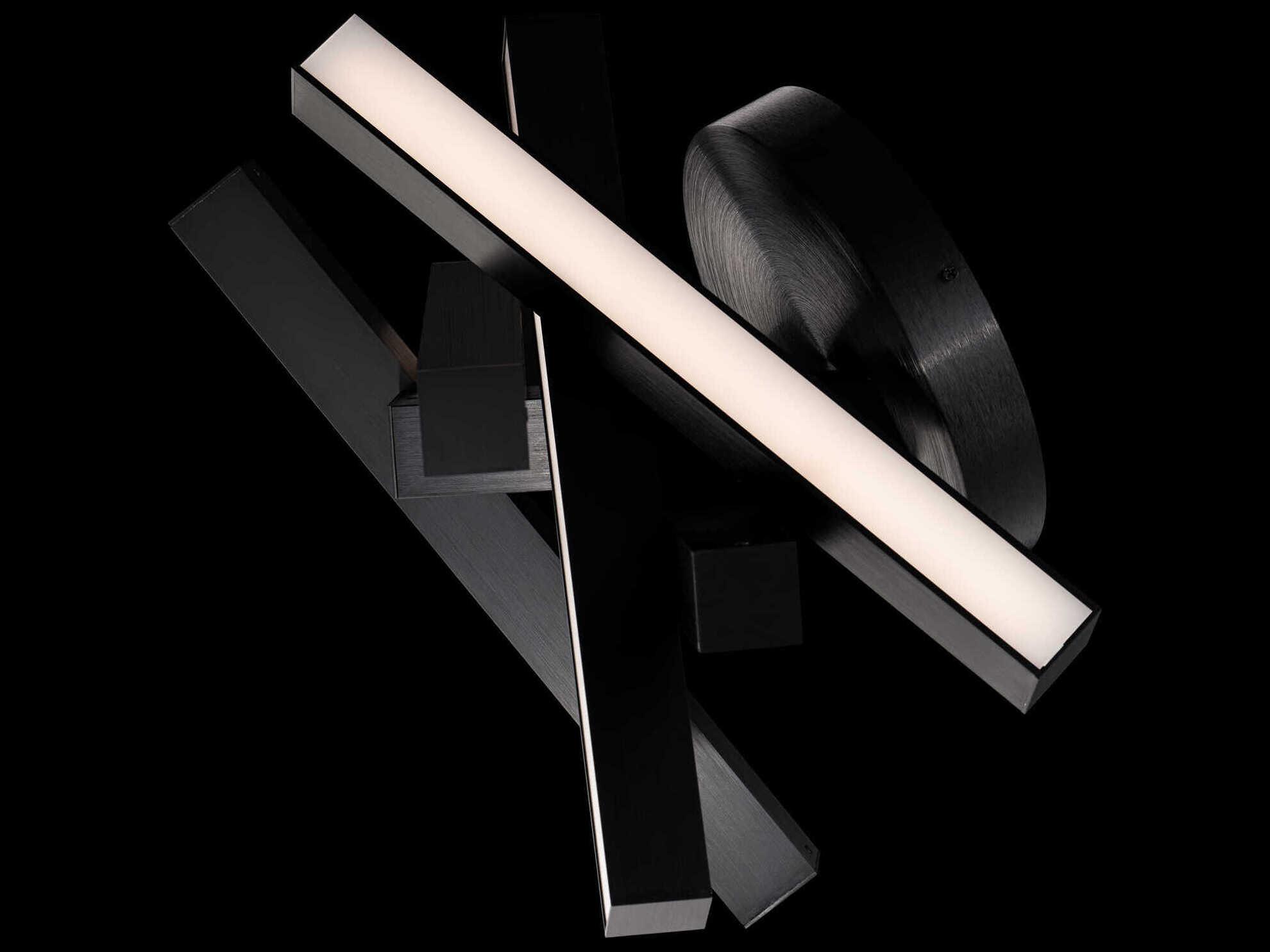 Modern Forms Chaos 5-Light Black Geometric Semi Flush Mount