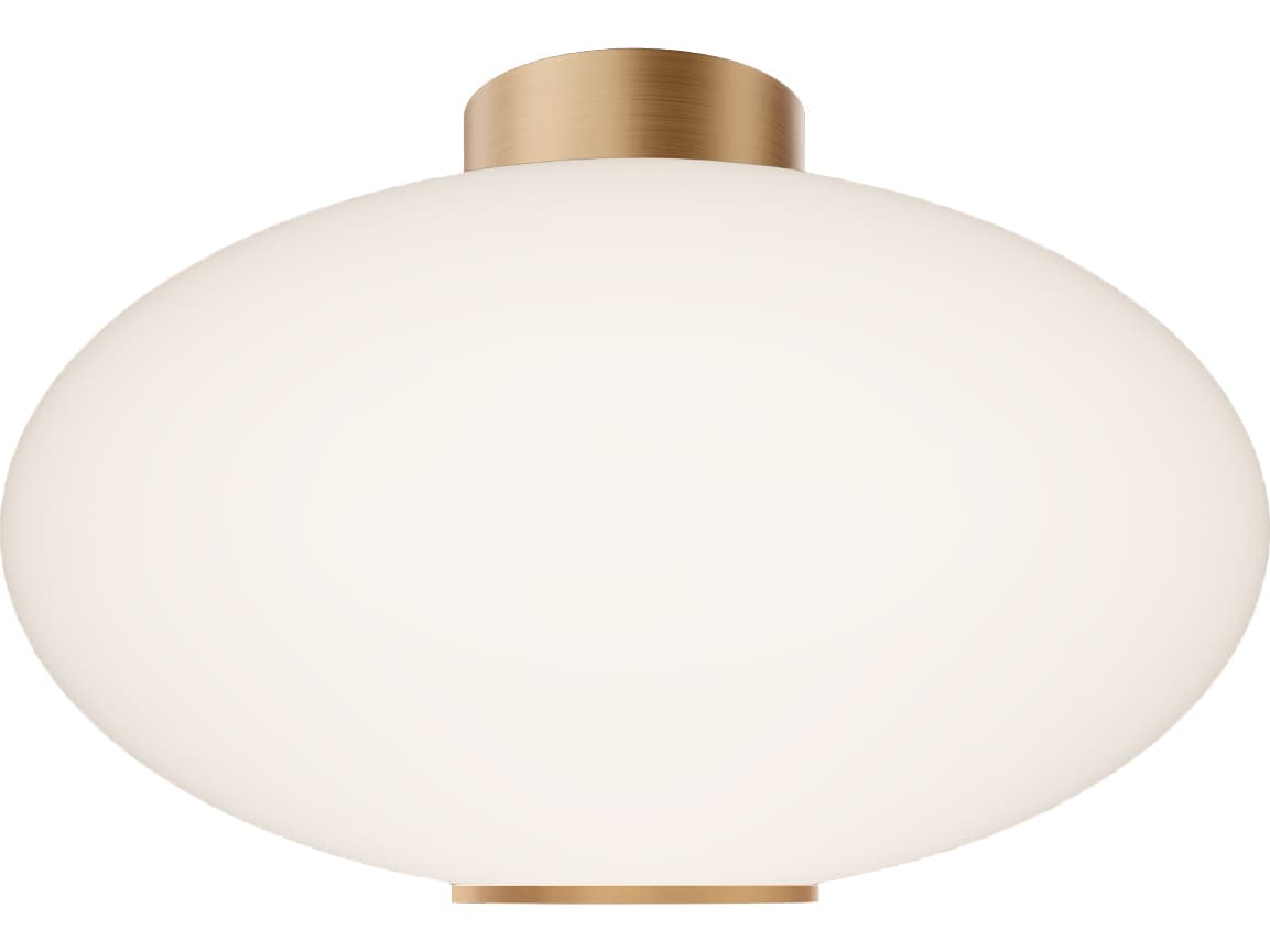 Modern Forms Illusion 1-Light Aged Brass Flush Mount