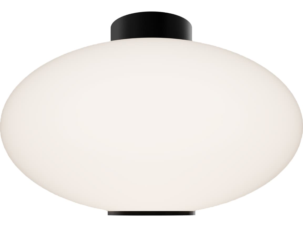 Modern Forms Illusion 1-Light Black Round Flush Mount