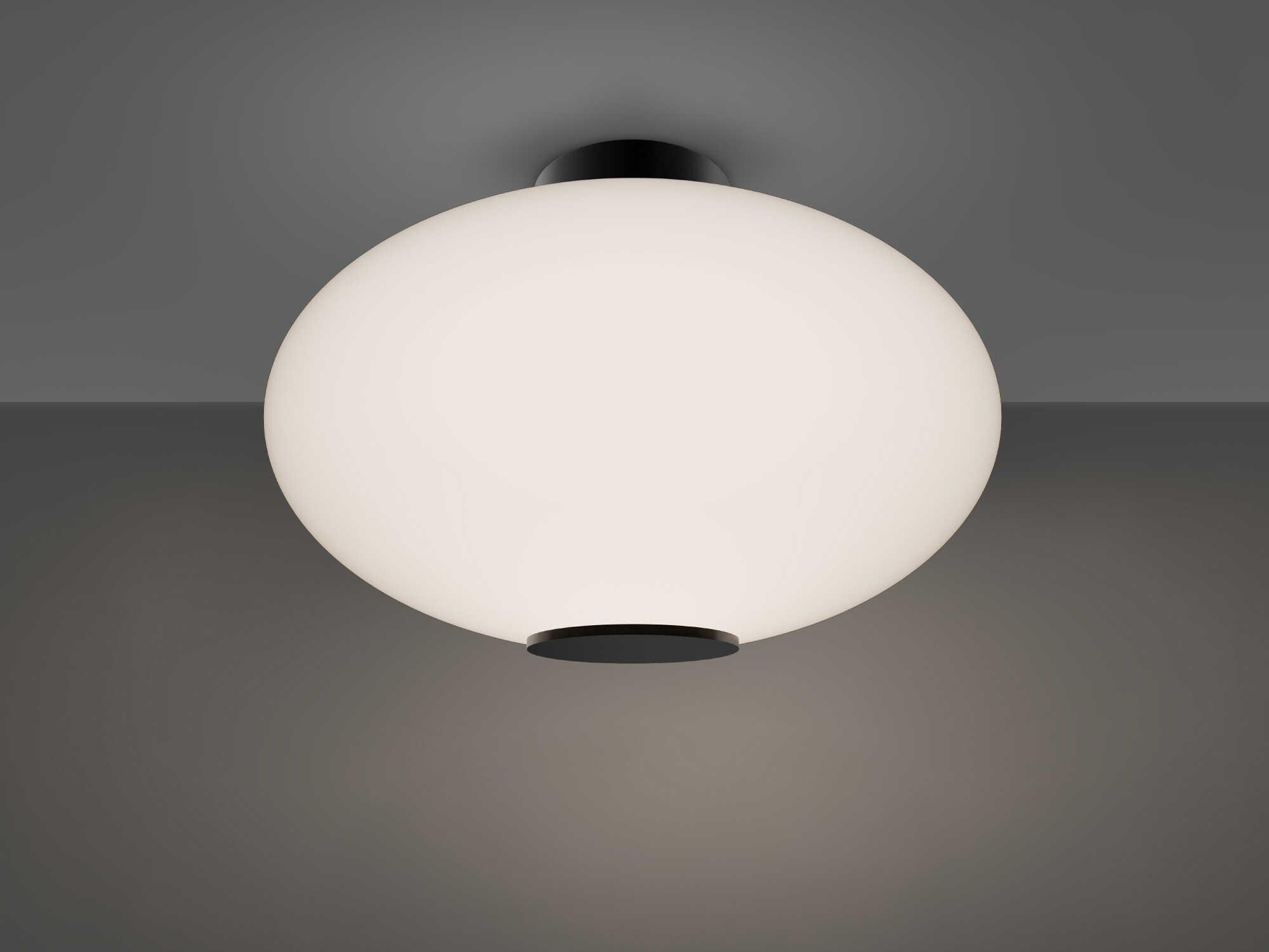Modern Forms Illusion 1-Light Black Round Flush Mount