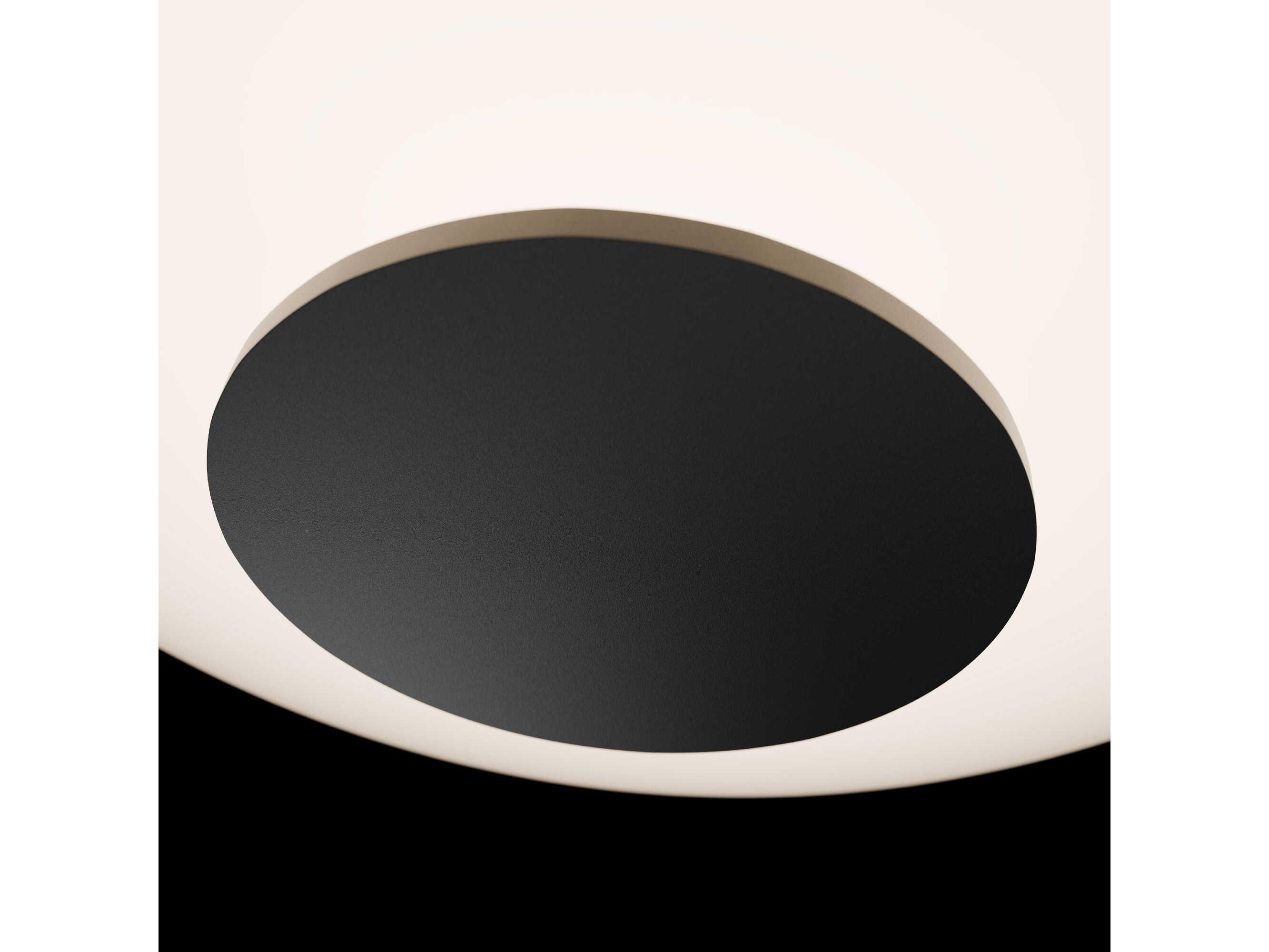 Modern Forms Illusion 1-Light Black Round Flush Mount