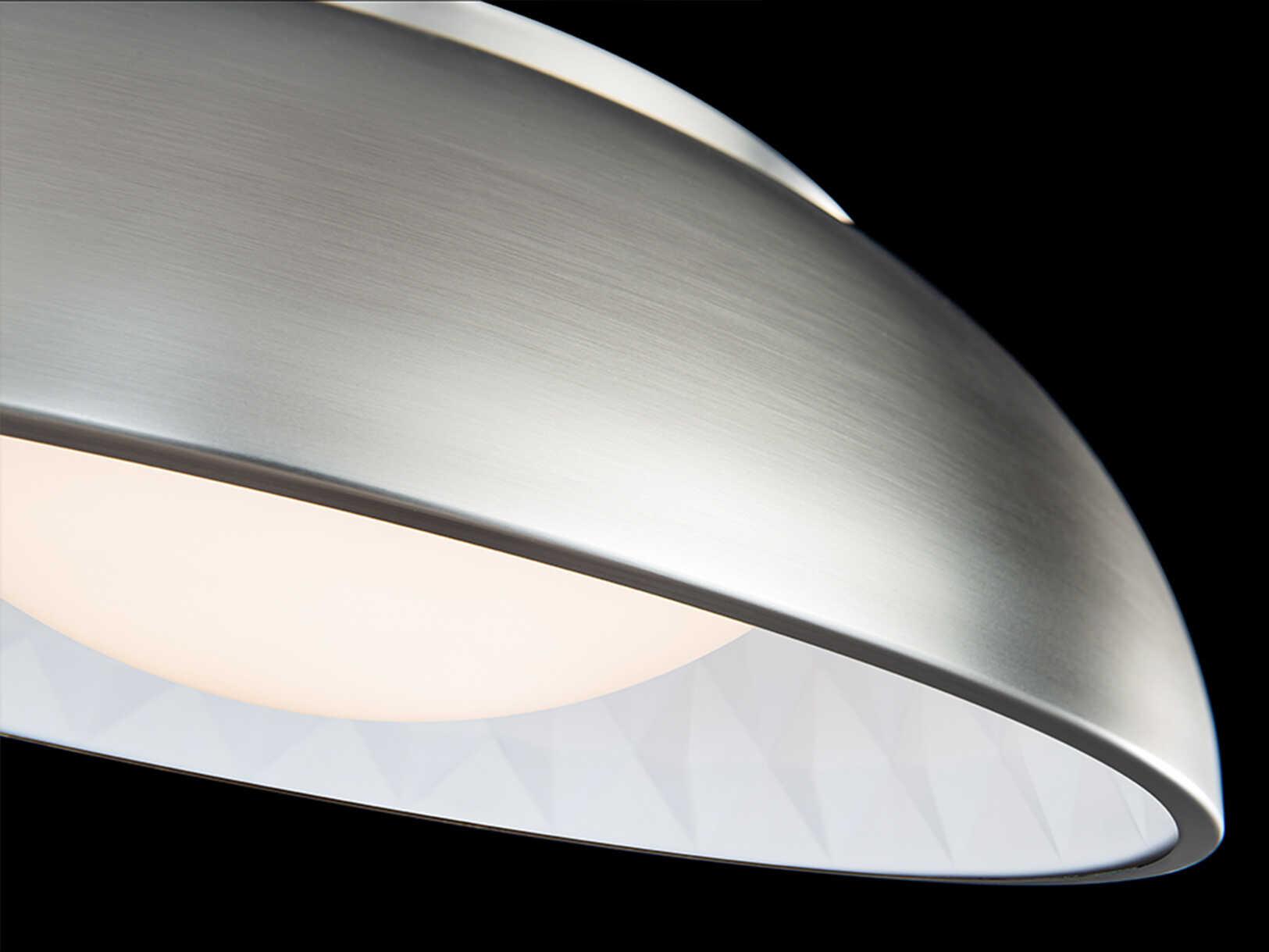 Modern Forms Prisma 1-Light Brushed Nickel Glass LED Bowl Dome Flush Mount