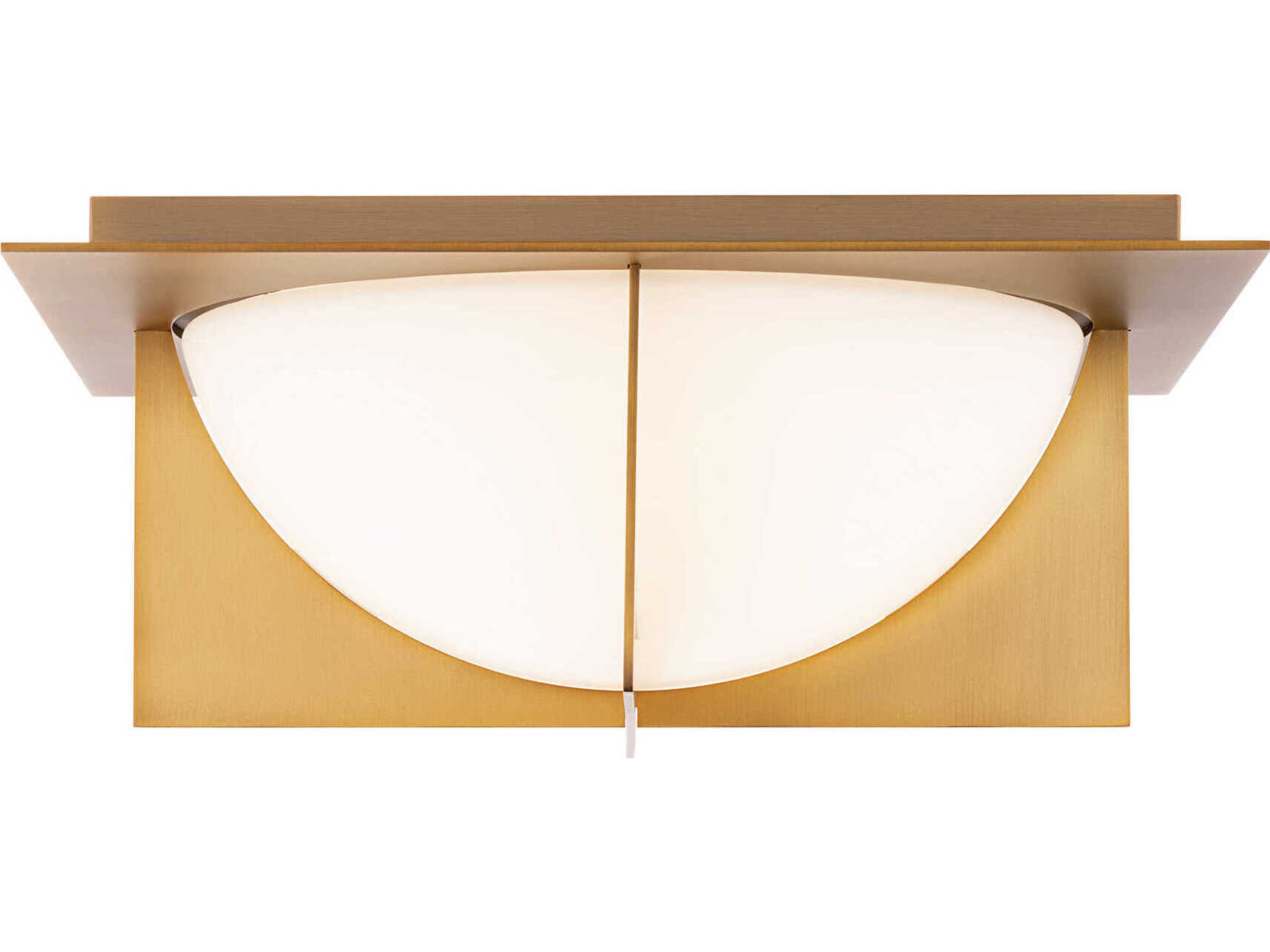 Modern Forms Echelon 1-Light Aged Brass Glass LED Bowl Flush Mount
