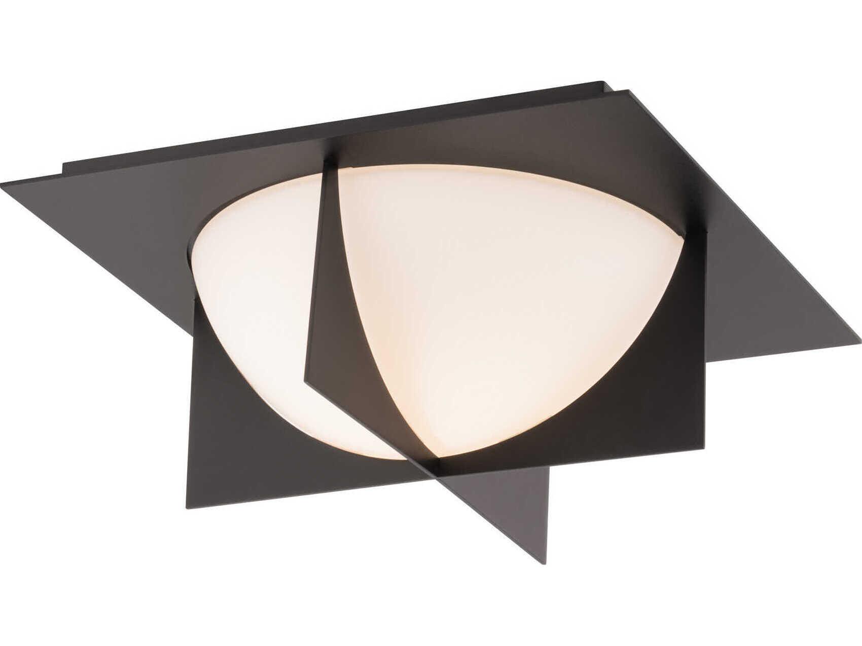 Modern Forms Echelon 1-Light Black Glass LED Bowl Flush Mount