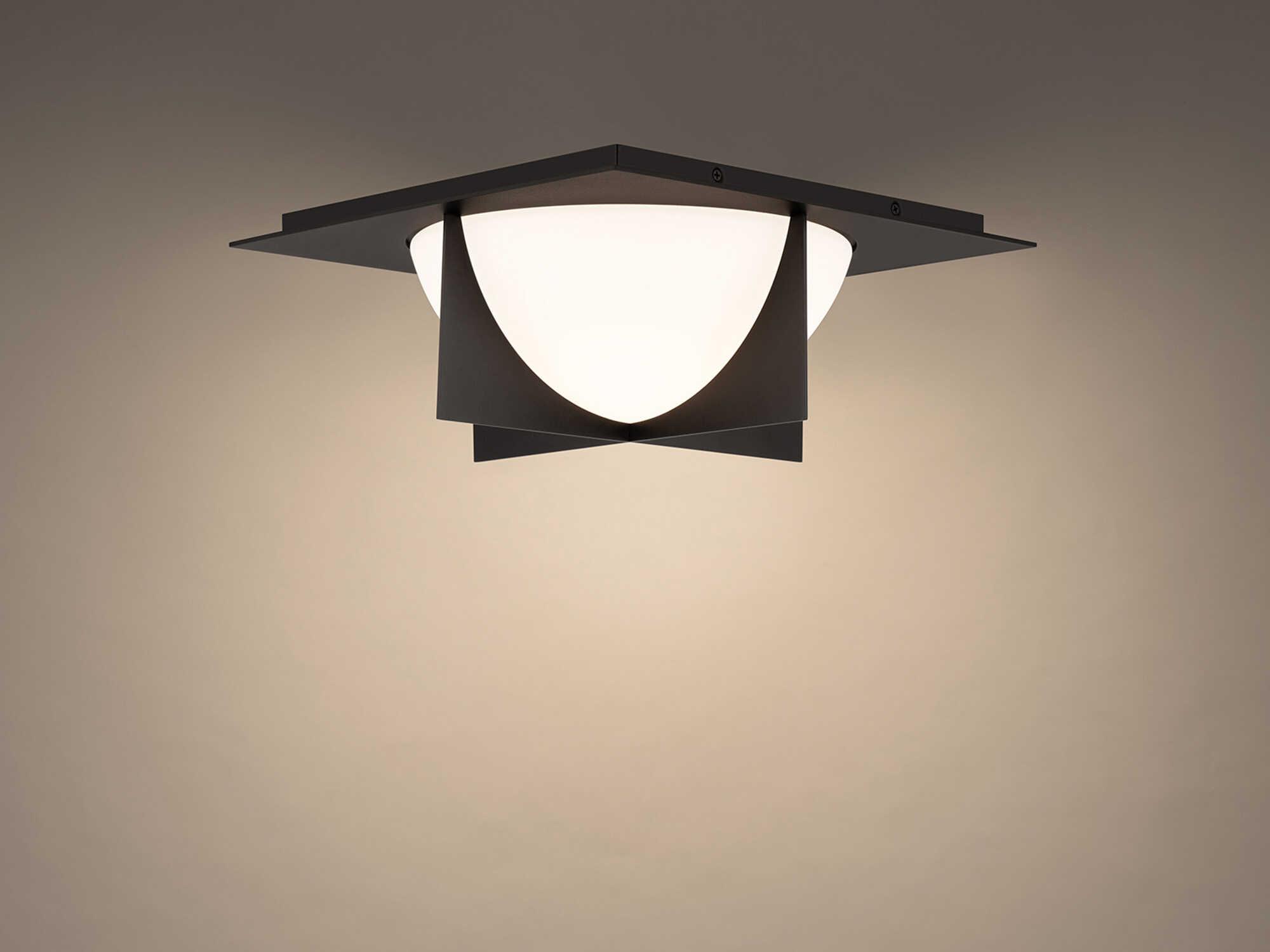 Modern Forms Echelon 1-Light Black Glass LED Bowl Flush Mount