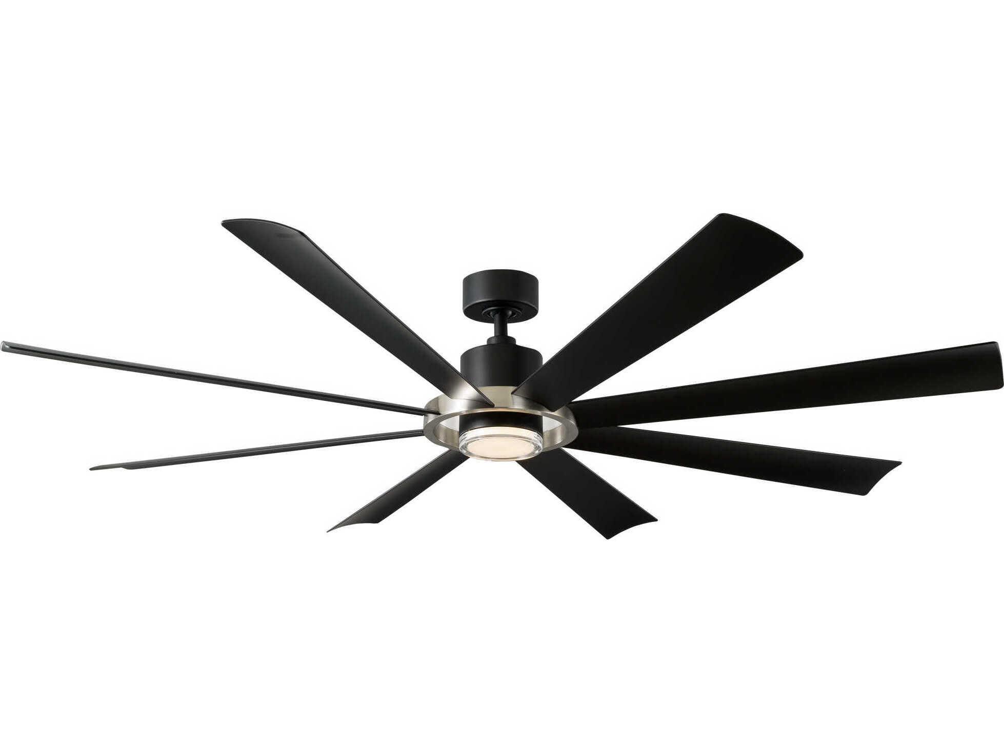 Modern Forms Aura Brushed Nickel / Matte Black 72" Ceiling Fan
