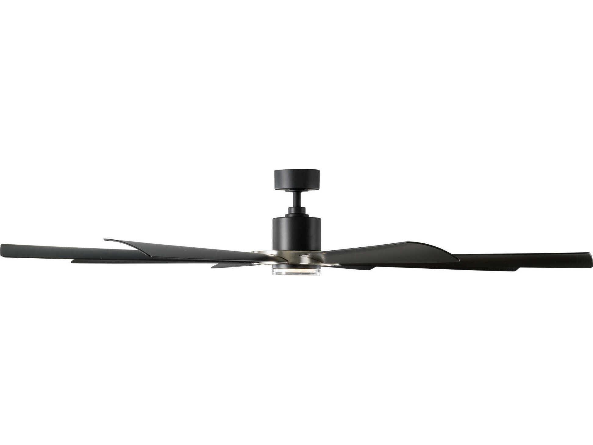 Modern Forms Aura Brushed Nickel / Matte Black 72" Ceiling Fan