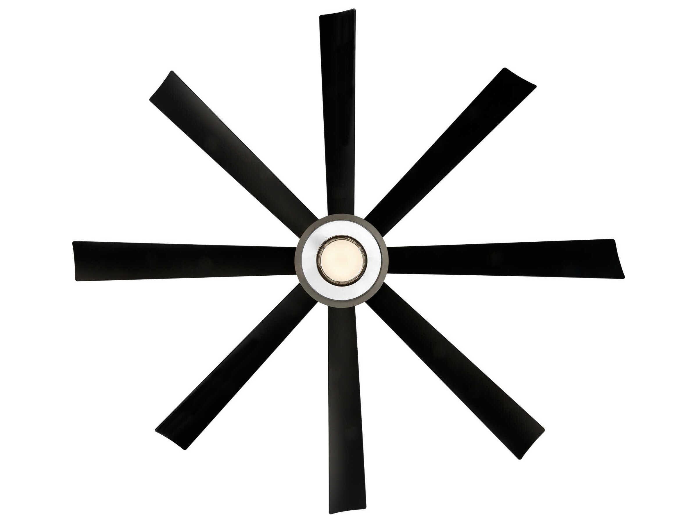 Modern Forms Aura Brushed Nickel / Matte Black 72" Ceiling Fan