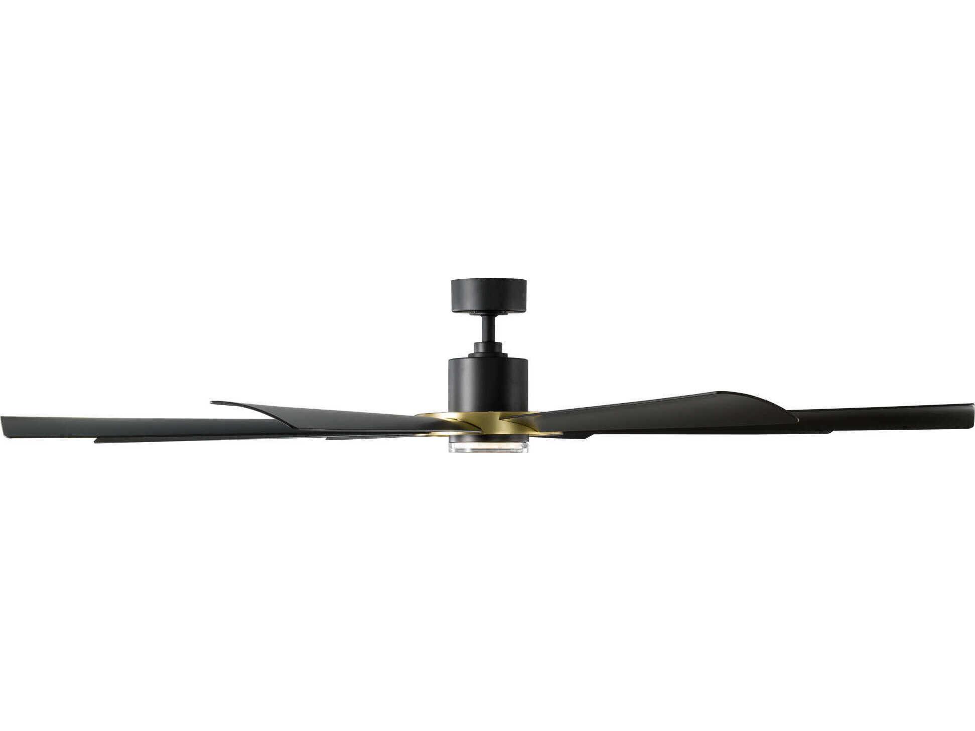 Modern Forms Aura Soft Brass / Matte Black 72" Ceiling Fan