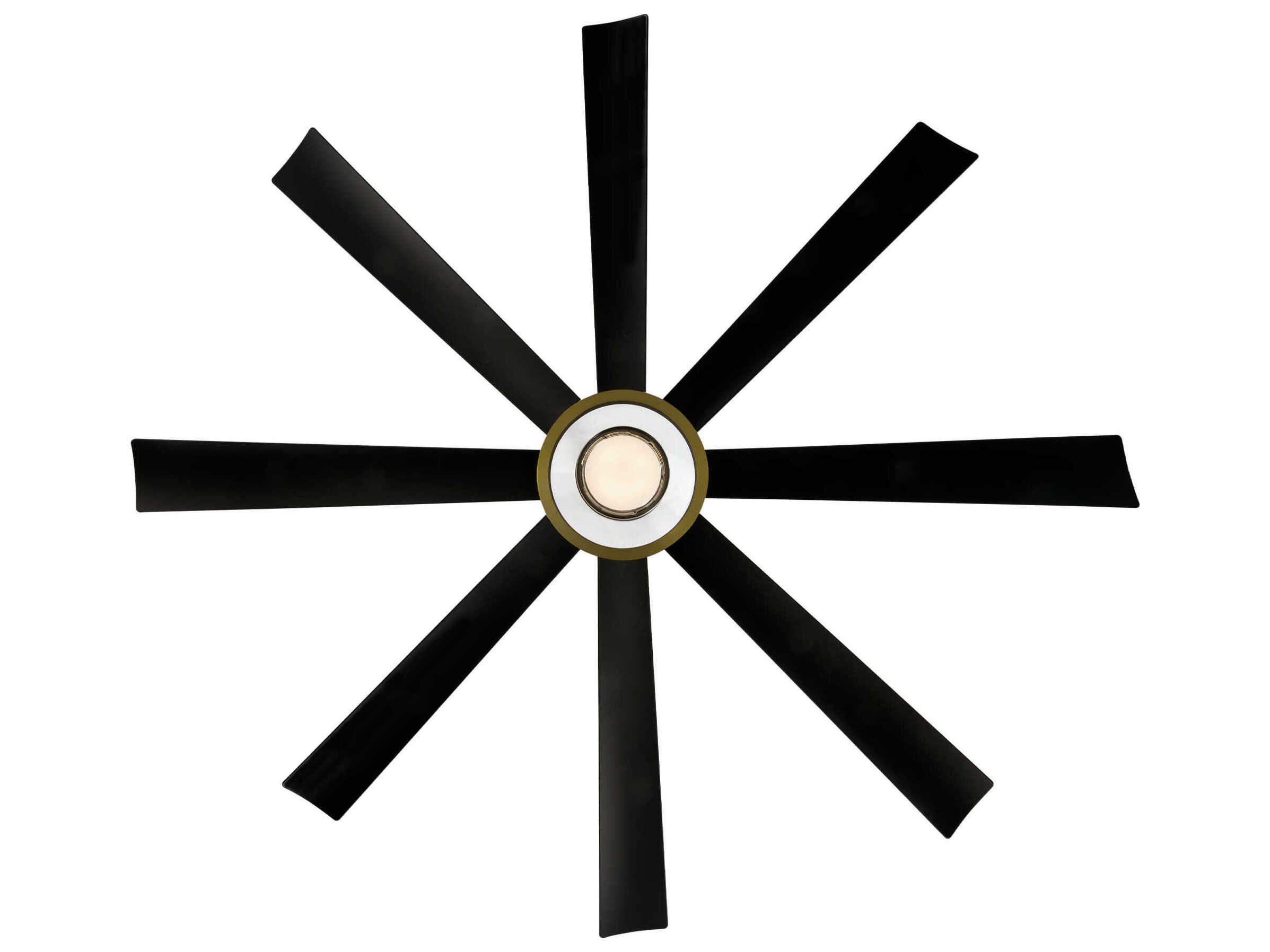 Modern Forms Aura Soft Brass / Matte Black 72" Ceiling Fan