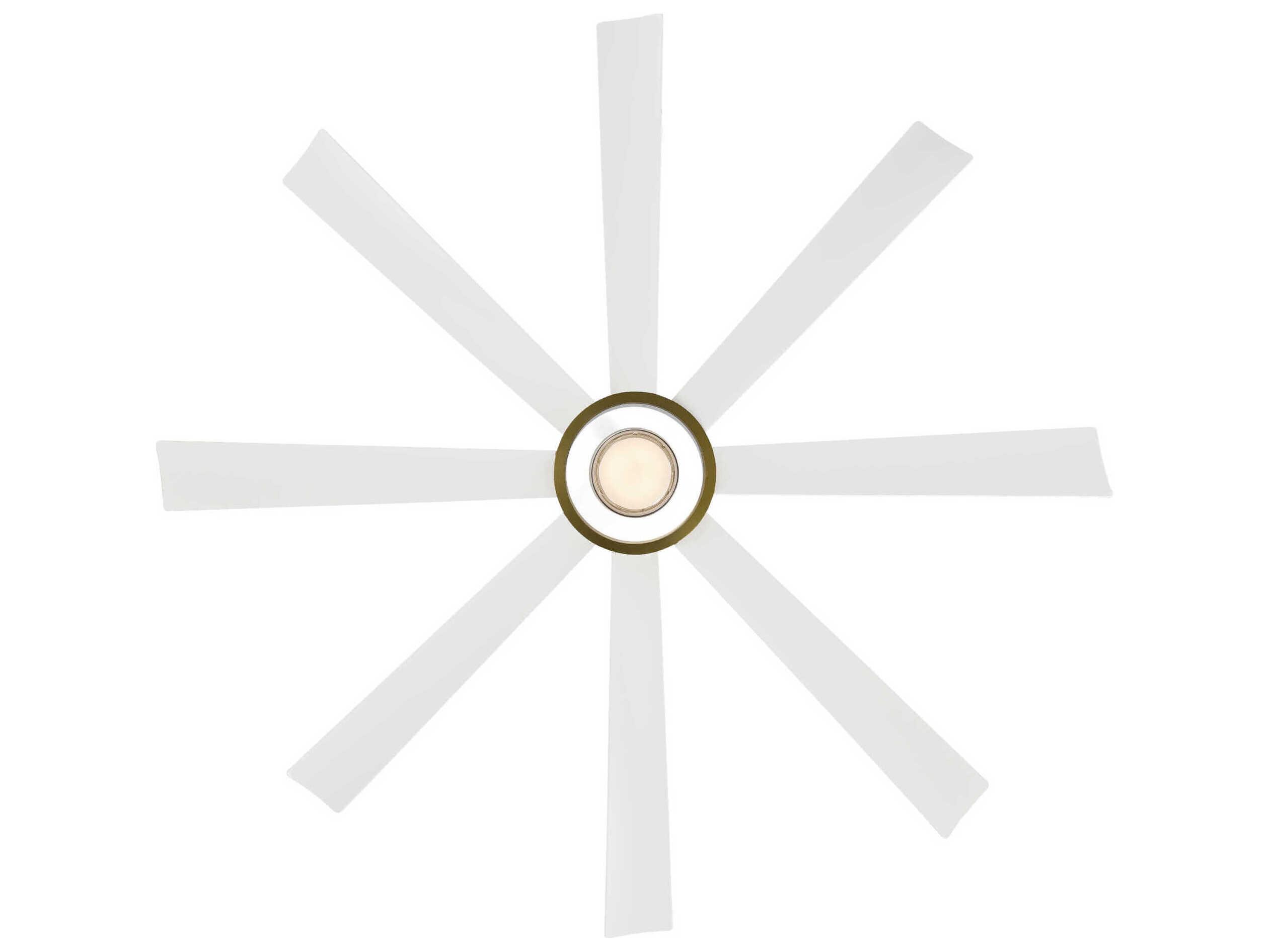 Modern Forms Aura Soft Brass / Matte White 72" Ceiling Fan