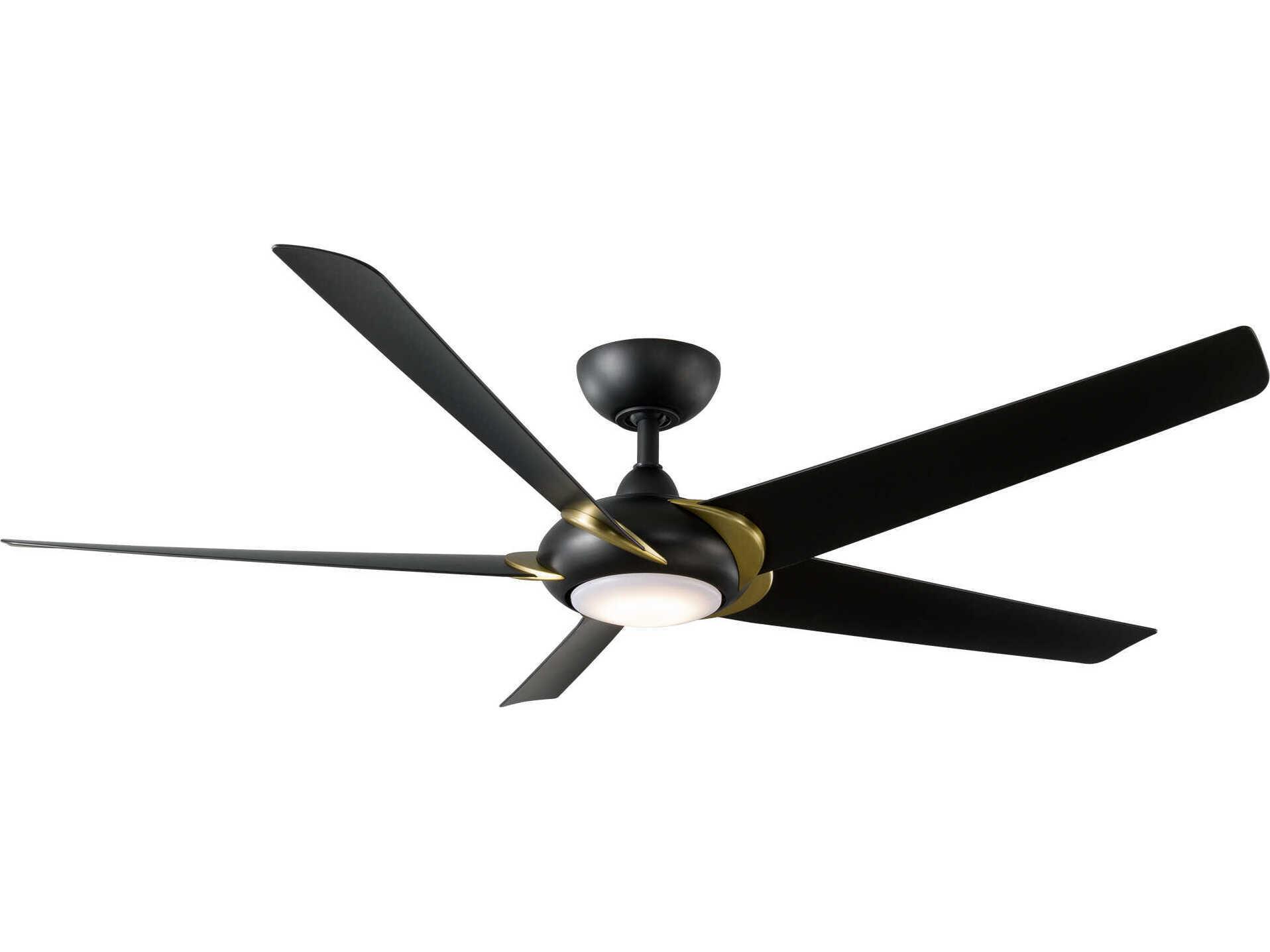 Modern Forms Lucid Soft Brass / Matte Black 62" Ceiling Fan