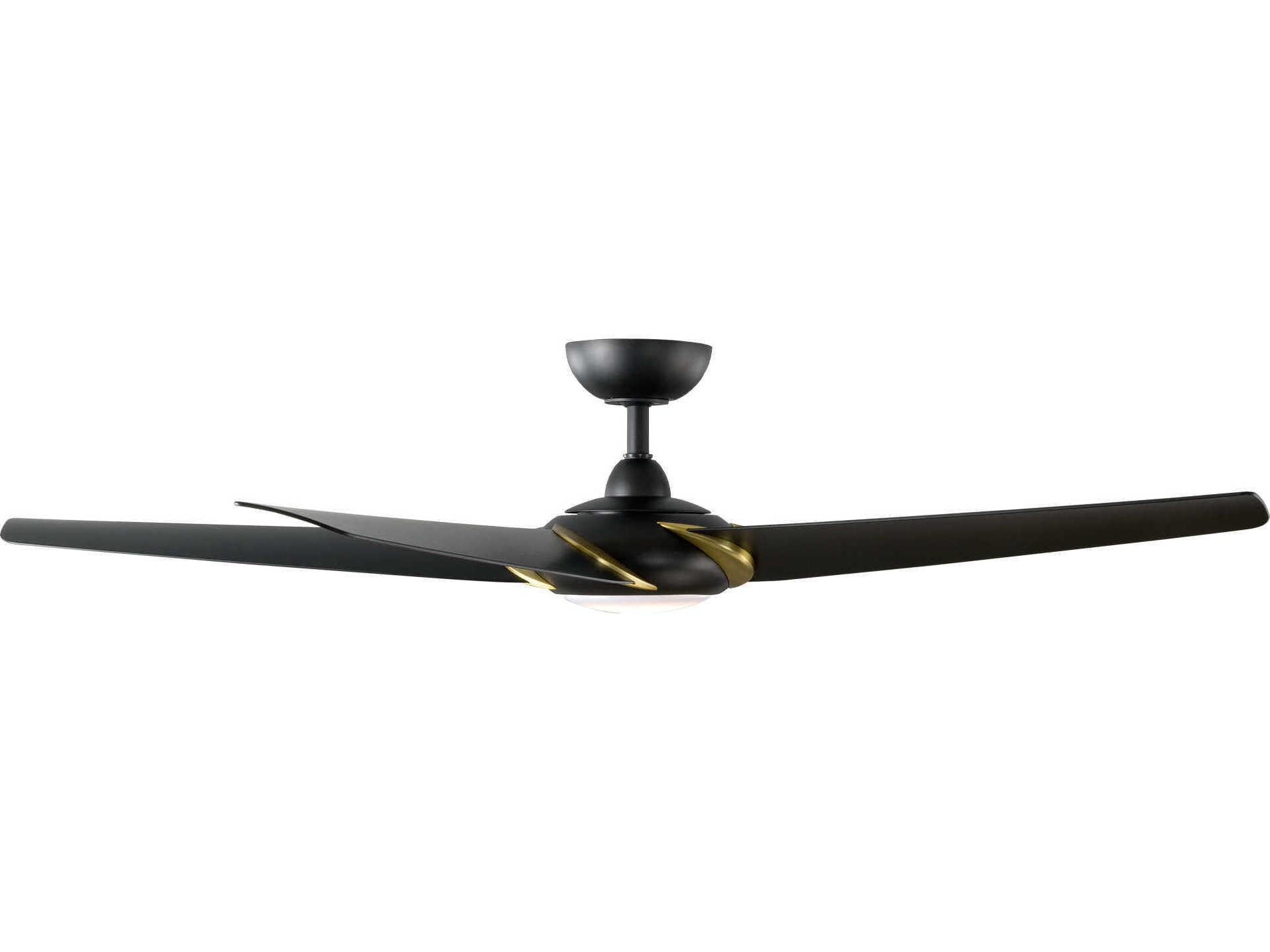 Modern Forms Lucid Soft Brass / Matte Black 62" Ceiling Fan