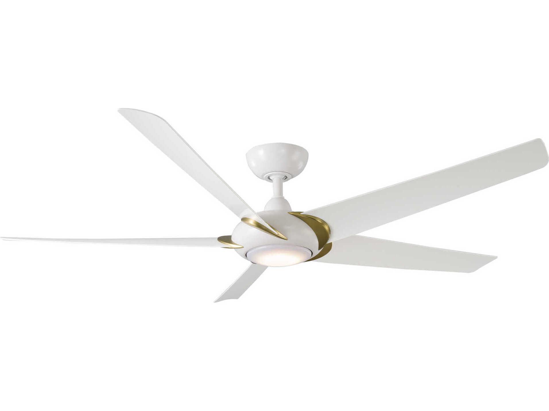 Modern Forms Lucid Soft Brass / Matte White 62" Ceiling Fan
