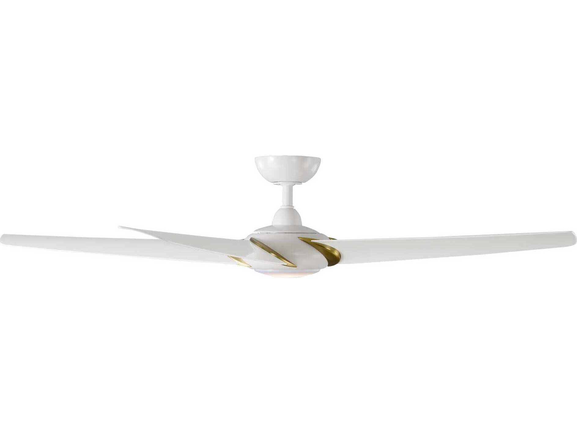 Modern Forms Lucid Soft Brass / Matte White 62" Ceiling Fan