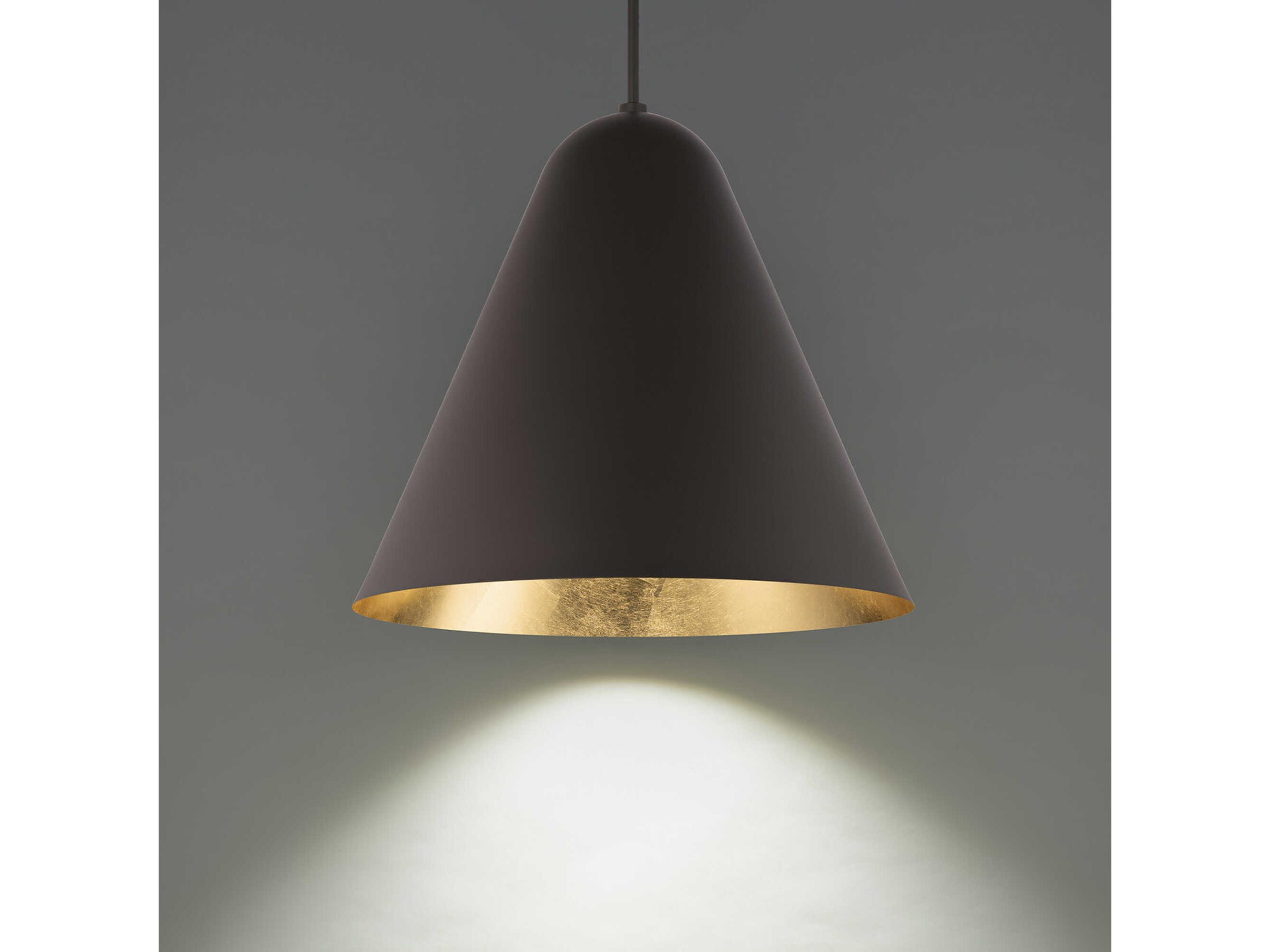 Modern Forms Taper 1-Light Bronze Gold Leaf Pendant