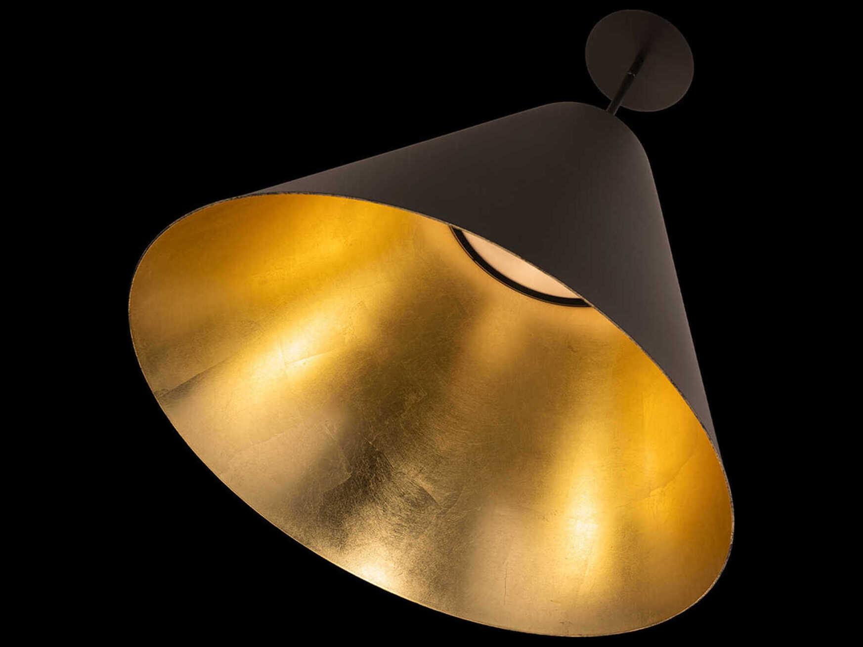 Modern Forms Taper 1-Light Bronze Gold Leaf Pendant