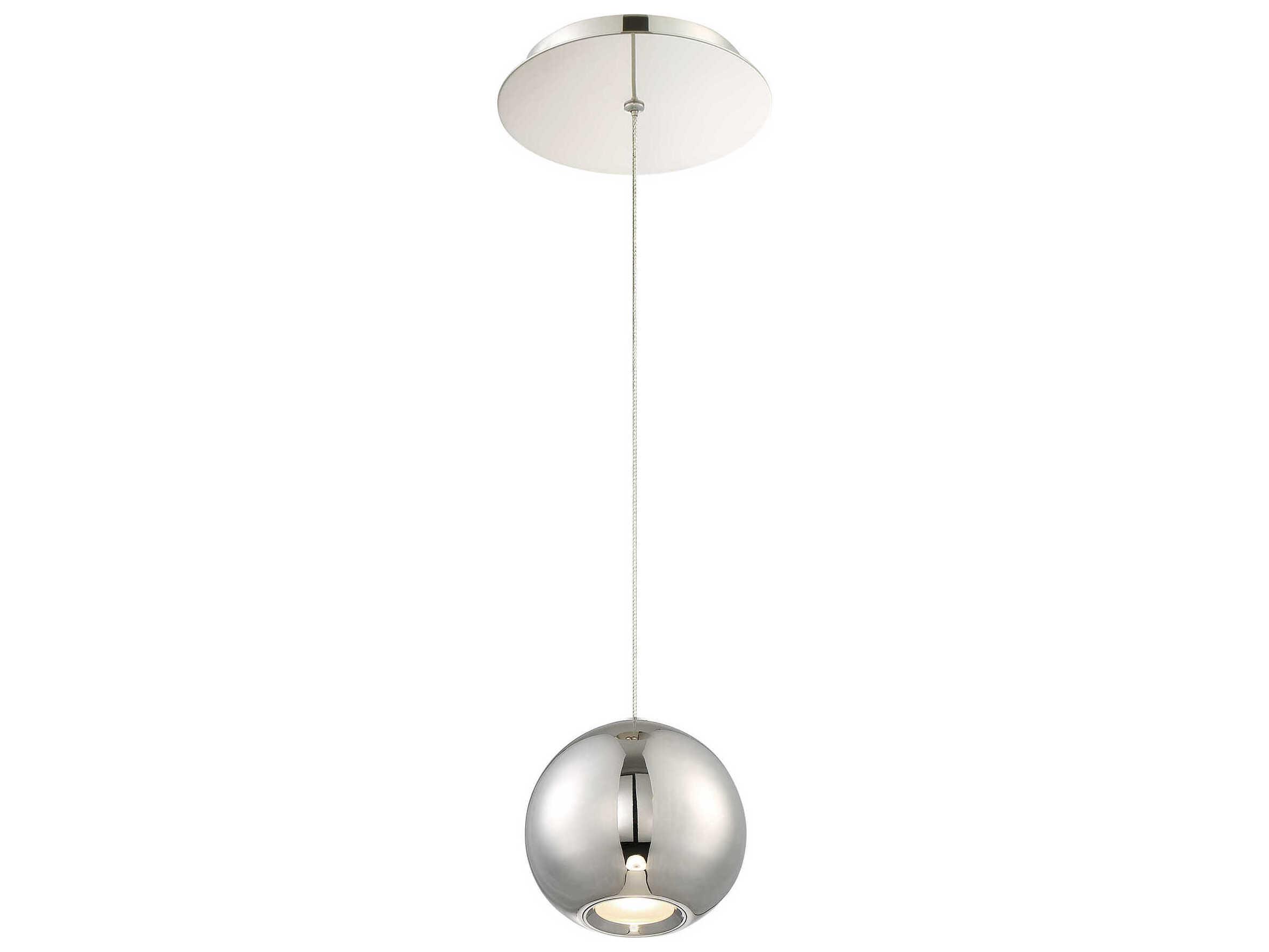 Modern Forms Acid 1-Light Polished Nickel LED Globe Mini Pendant