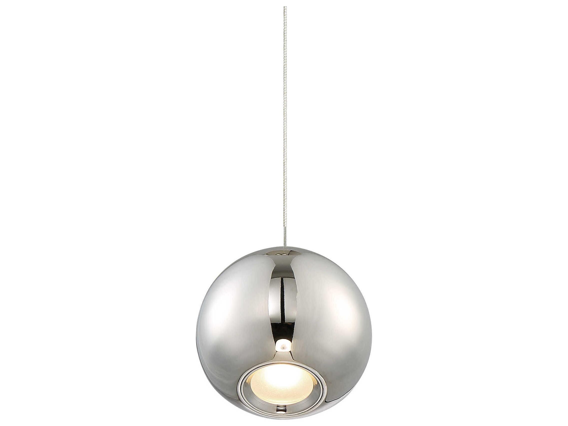 Modern Forms Acid 1-Light Polished Nickel LED Globe Mini Pendant