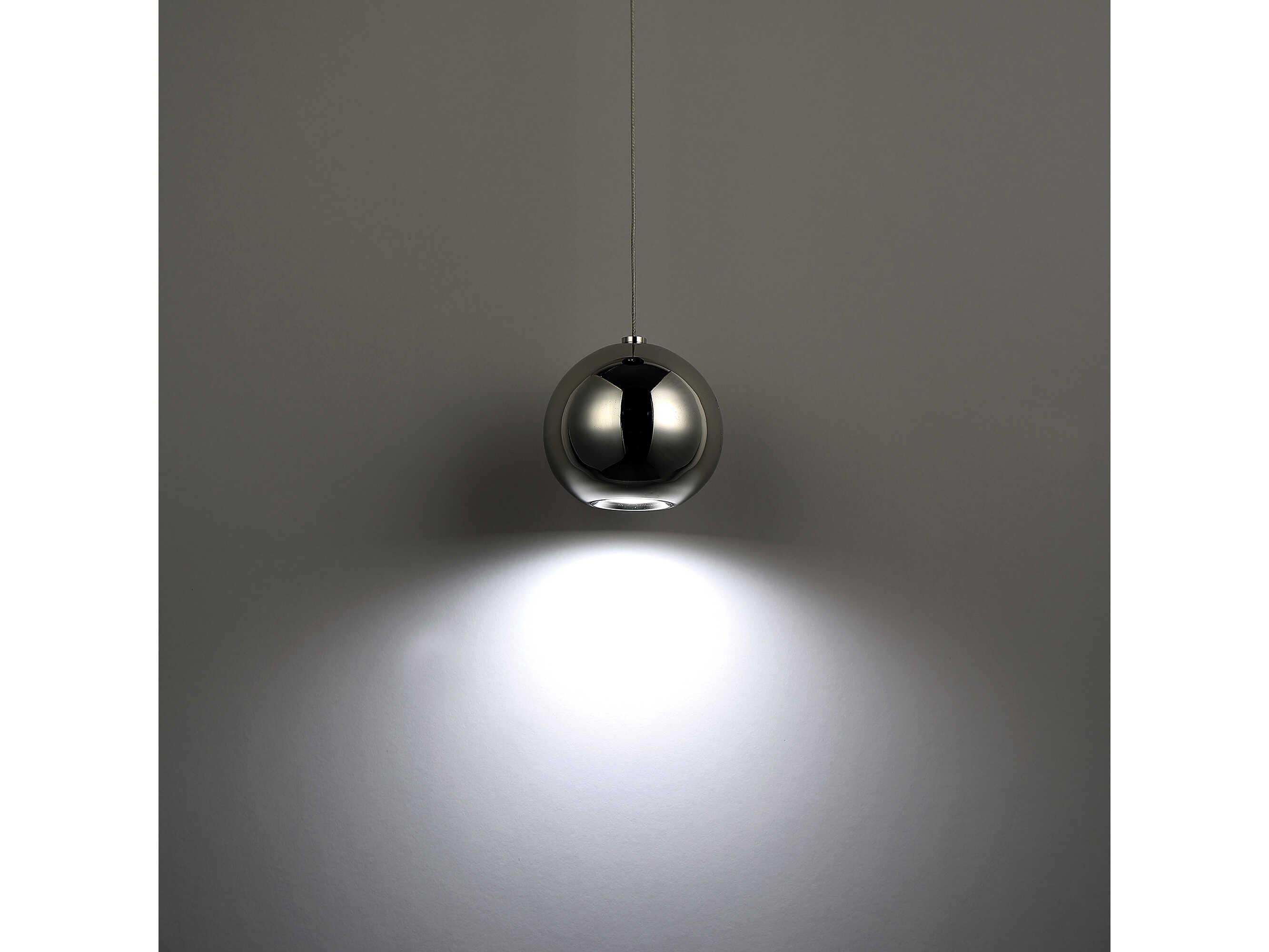 Modern Forms Acid 1-Light Polished Nickel LED Globe Mini Pendant