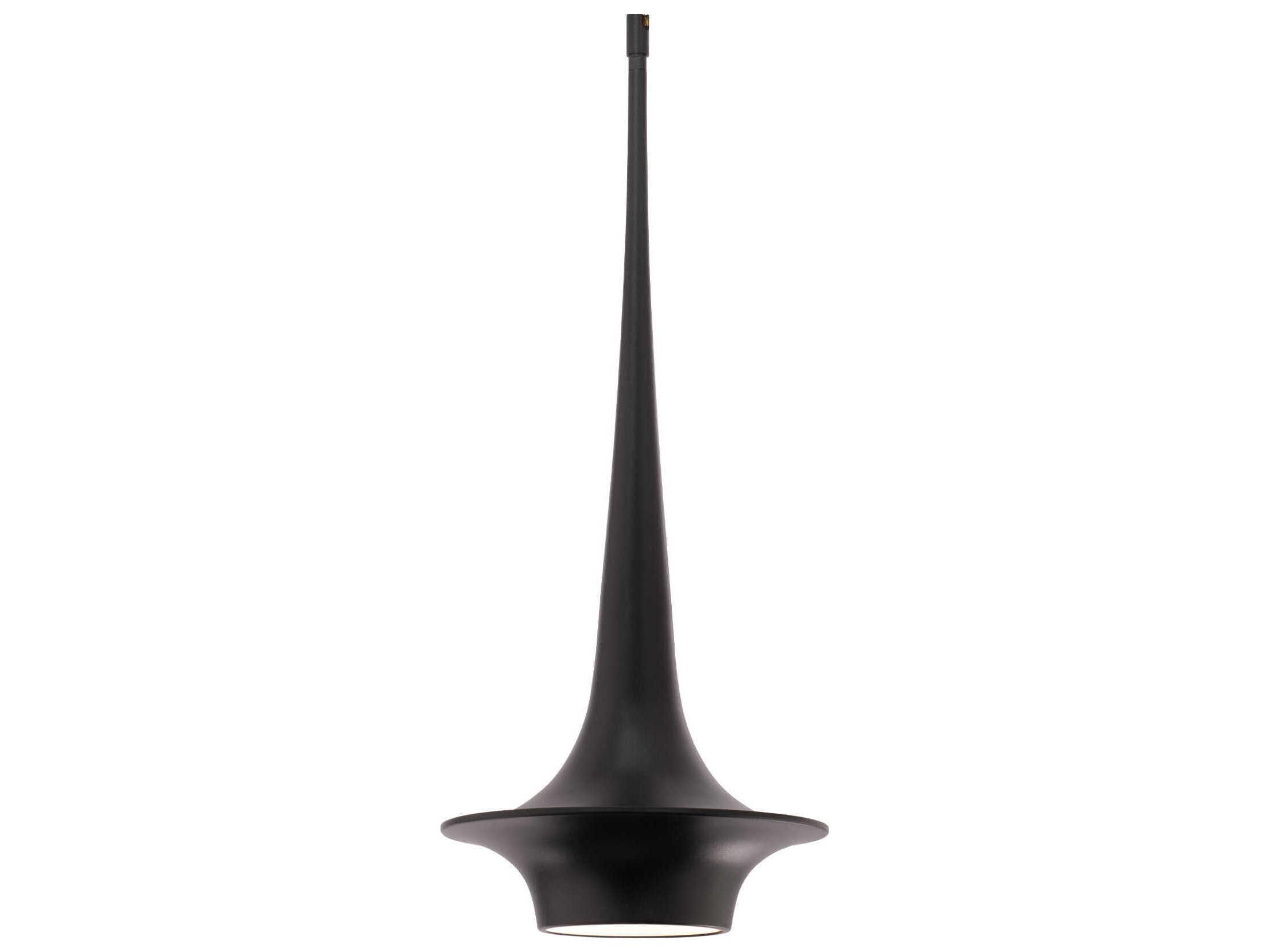 Modern Forms Hugo 1-Light Black Glass LED Mini Pendant