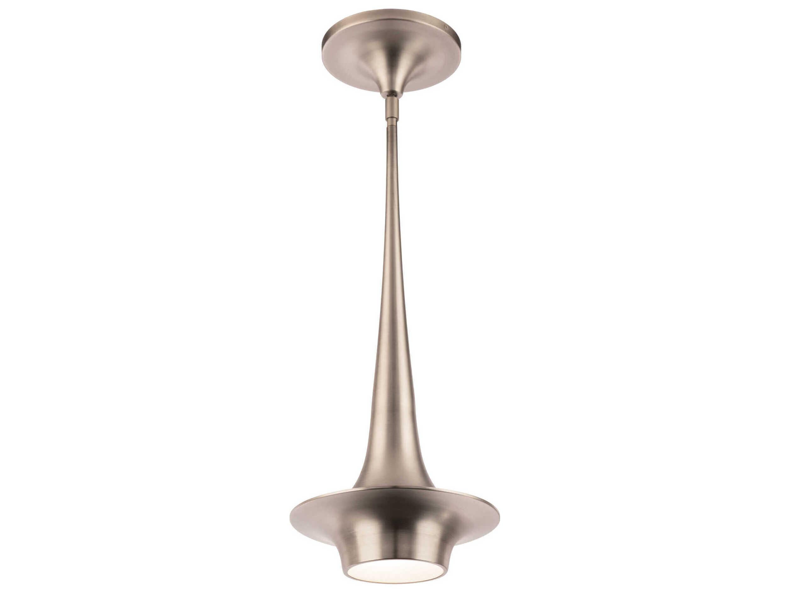 Modern Forms Hugo 1-Light Brushed Nickel Glass LED Mini Pendant