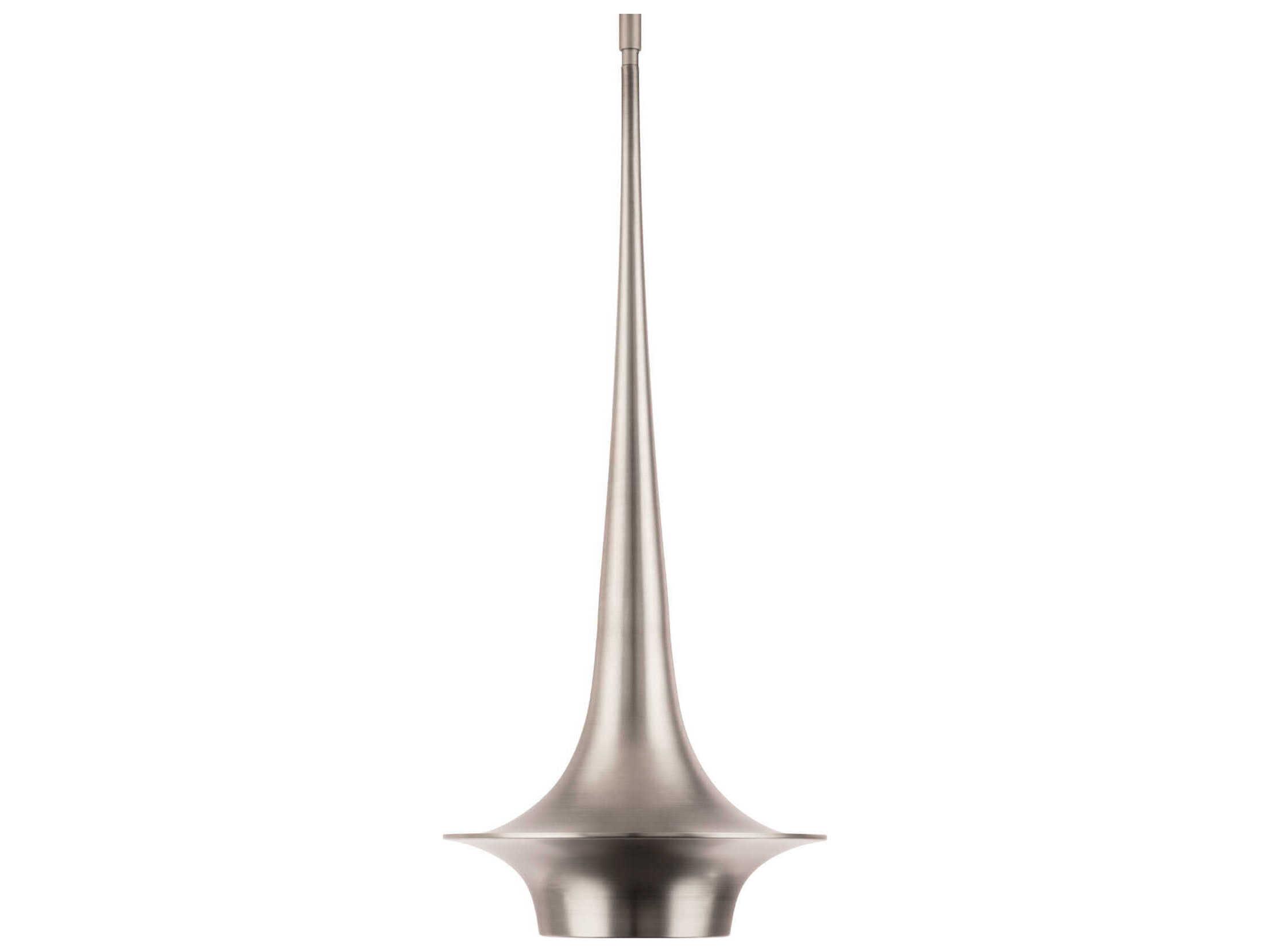 Modern Forms Hugo 1-Light Brushed Nickel Glass LED Mini Pendant