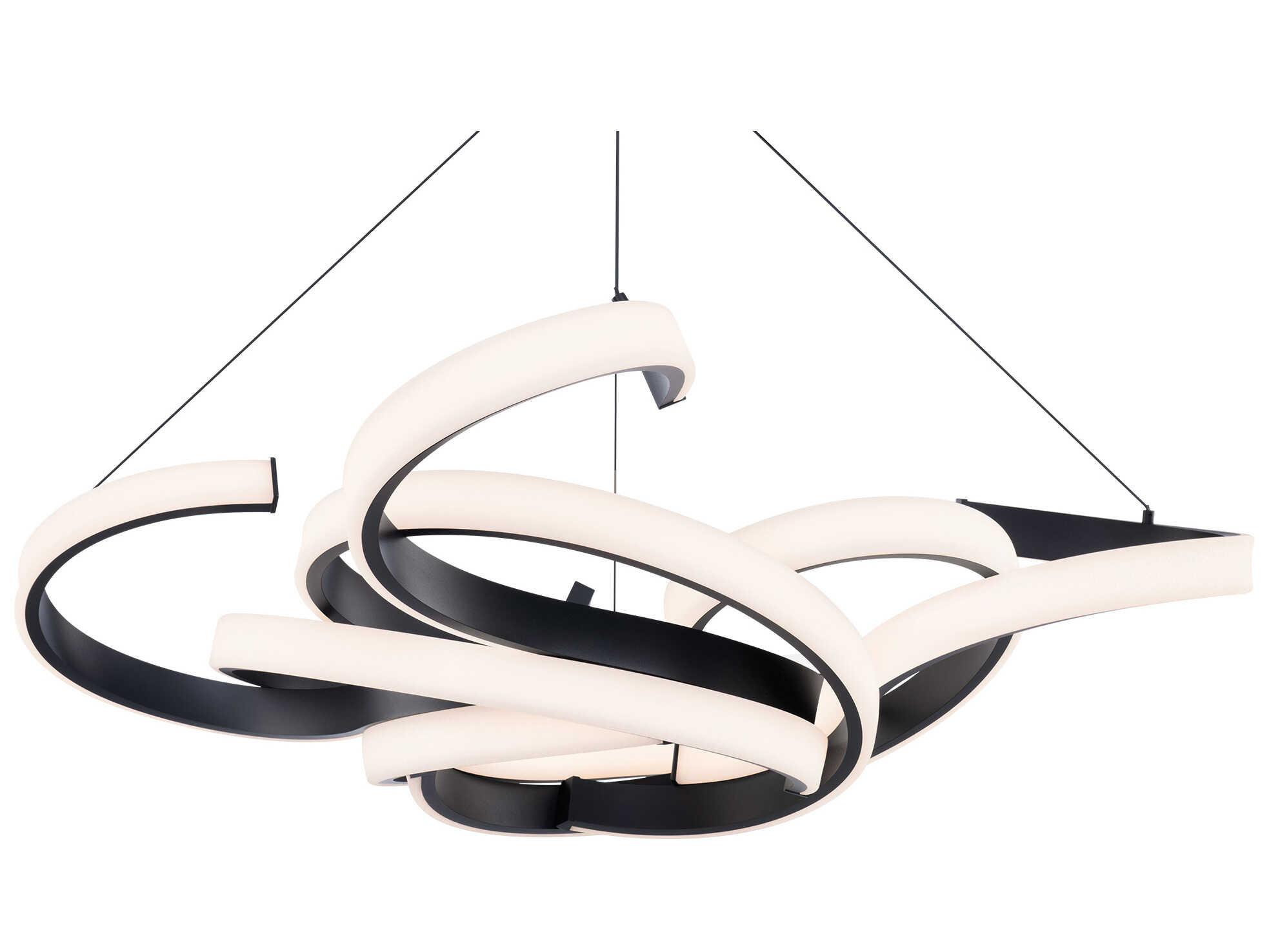 Modern Forms Woven 1-Light Black Pendant