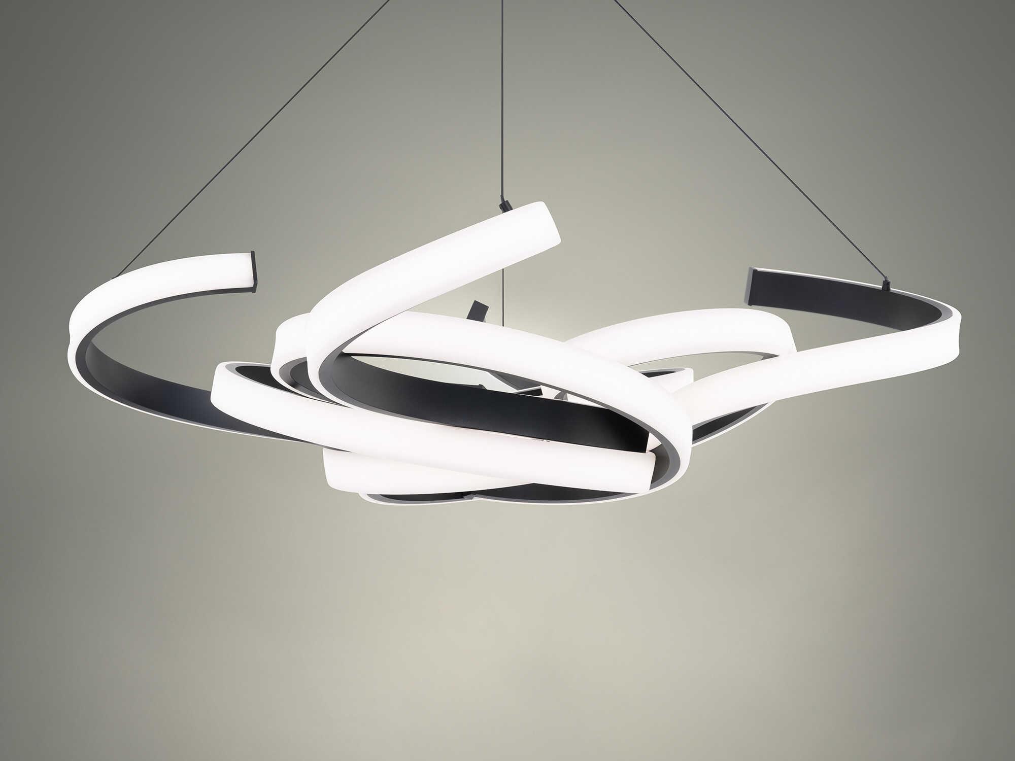 Modern Forms Woven 1-Light Black Pendant